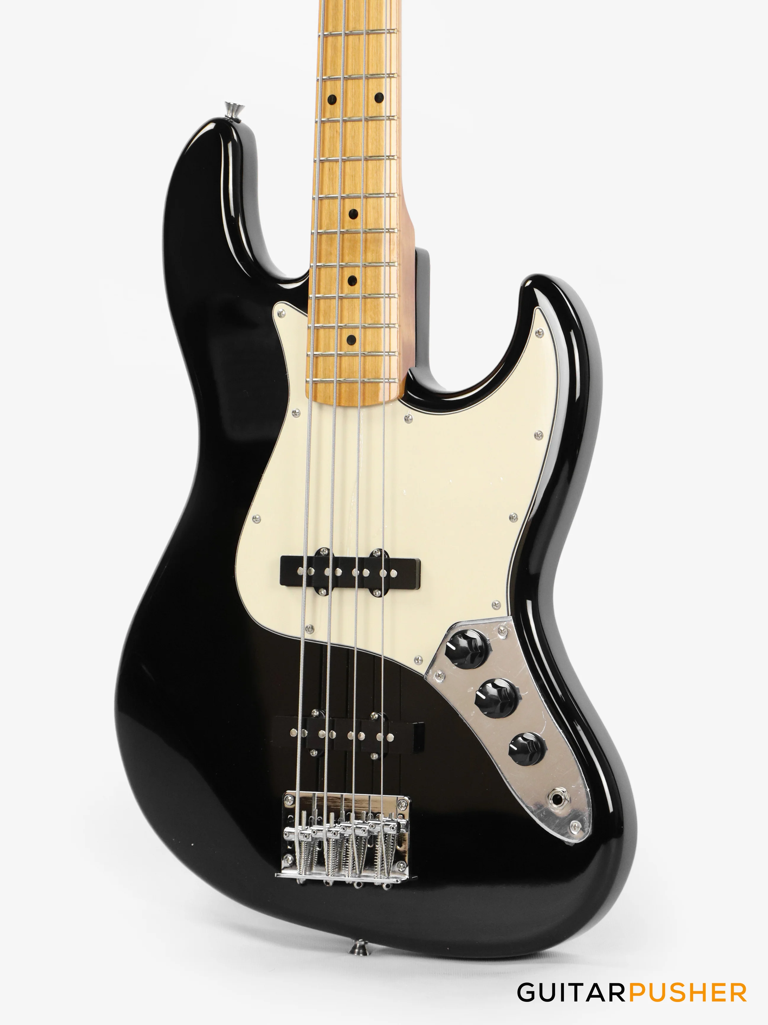 Tagima TW-73 '73 Jazz Bass Black (Maple/Alpine White) - Image 5