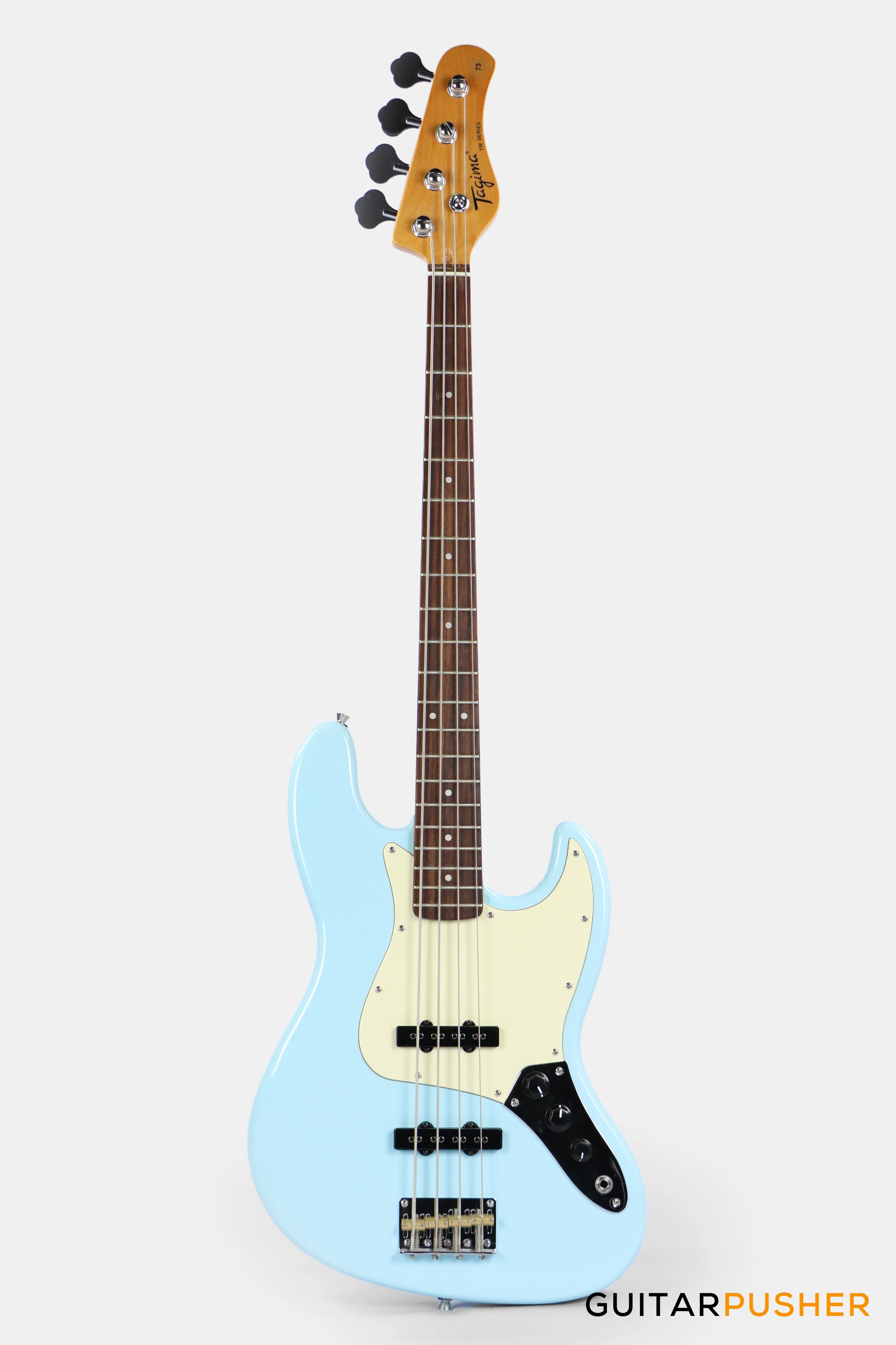 Tagima TW-73 '73 4-String Jazz Lake Placid Blue (Rosewood/Alpine White) - Image 2