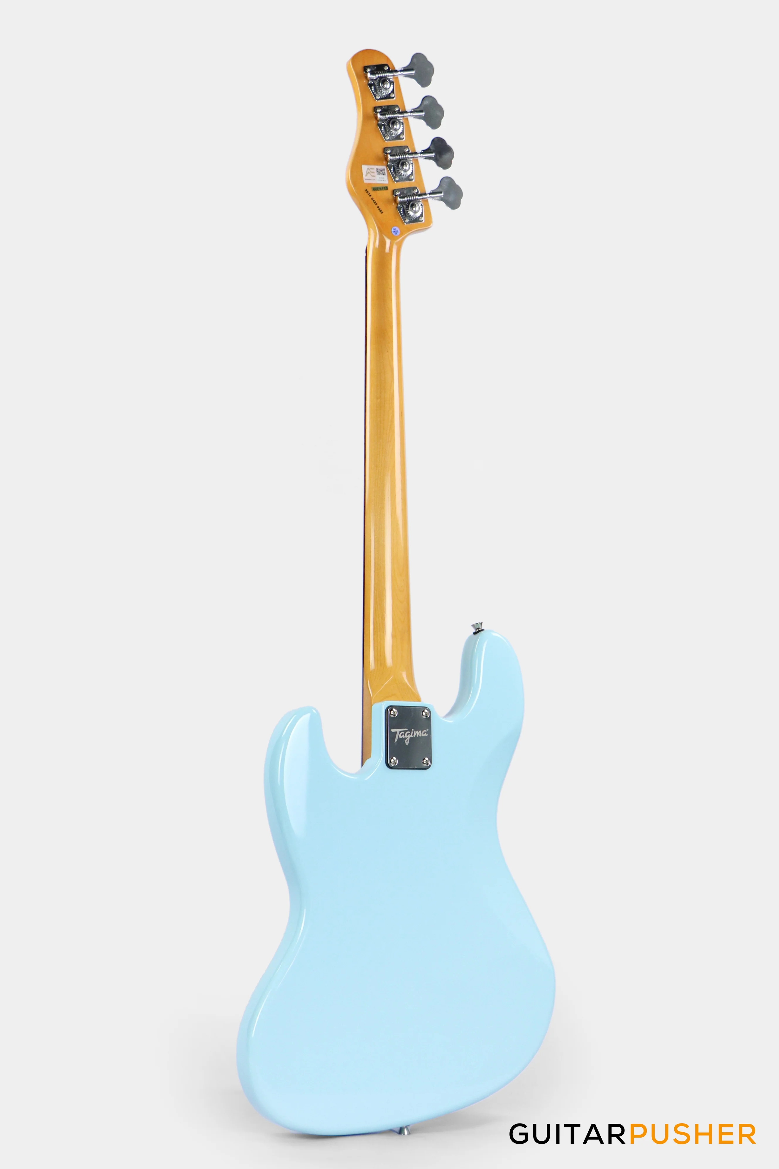 Tagima TW-73 '73 4-String Jazz Lake Placid Blue (Rosewood/Alpine White) - Image 3