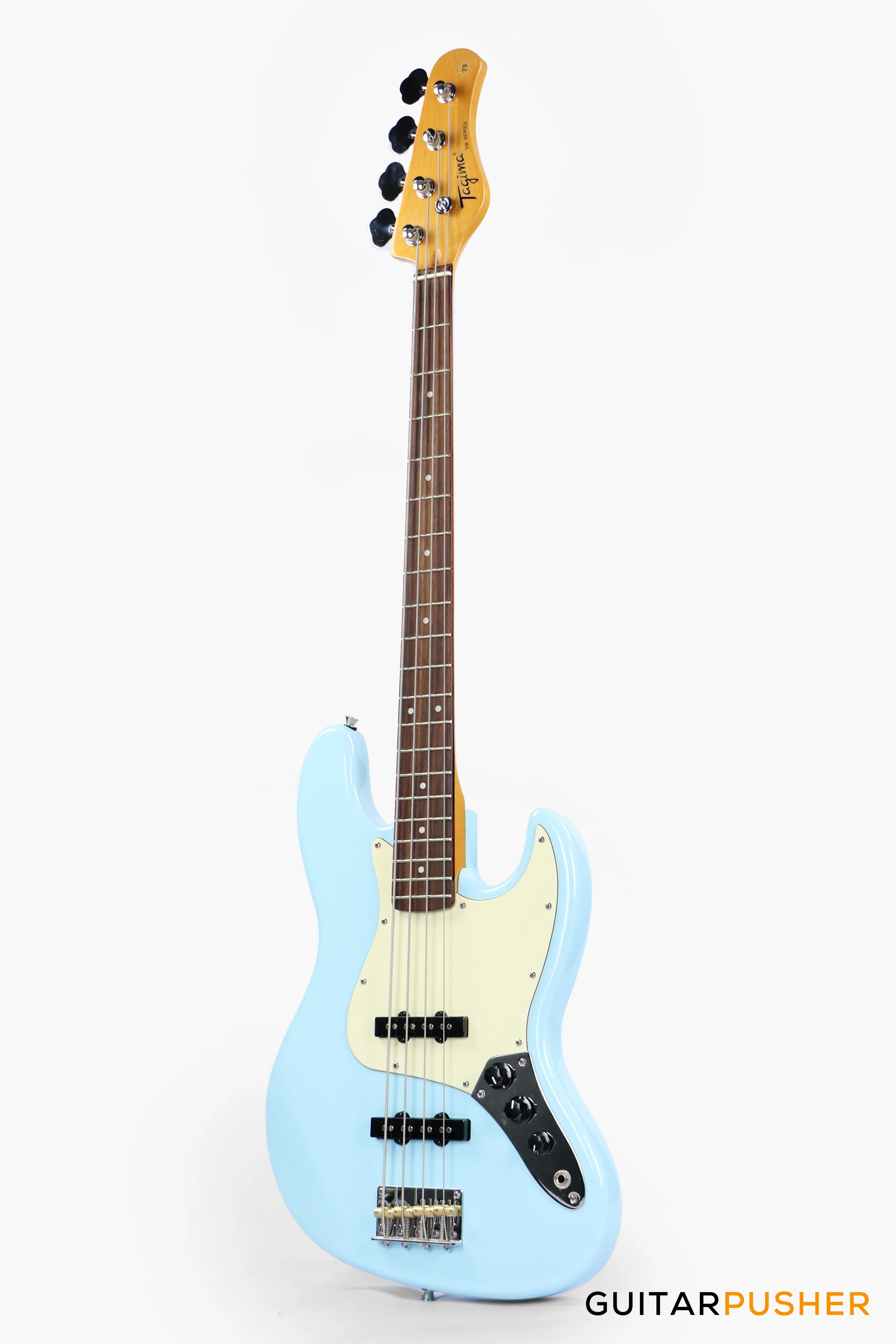 Tagima TW-73 '73 4-String Jazz Lake Placid Blue (Rosewood/Alpine White) - Image 4