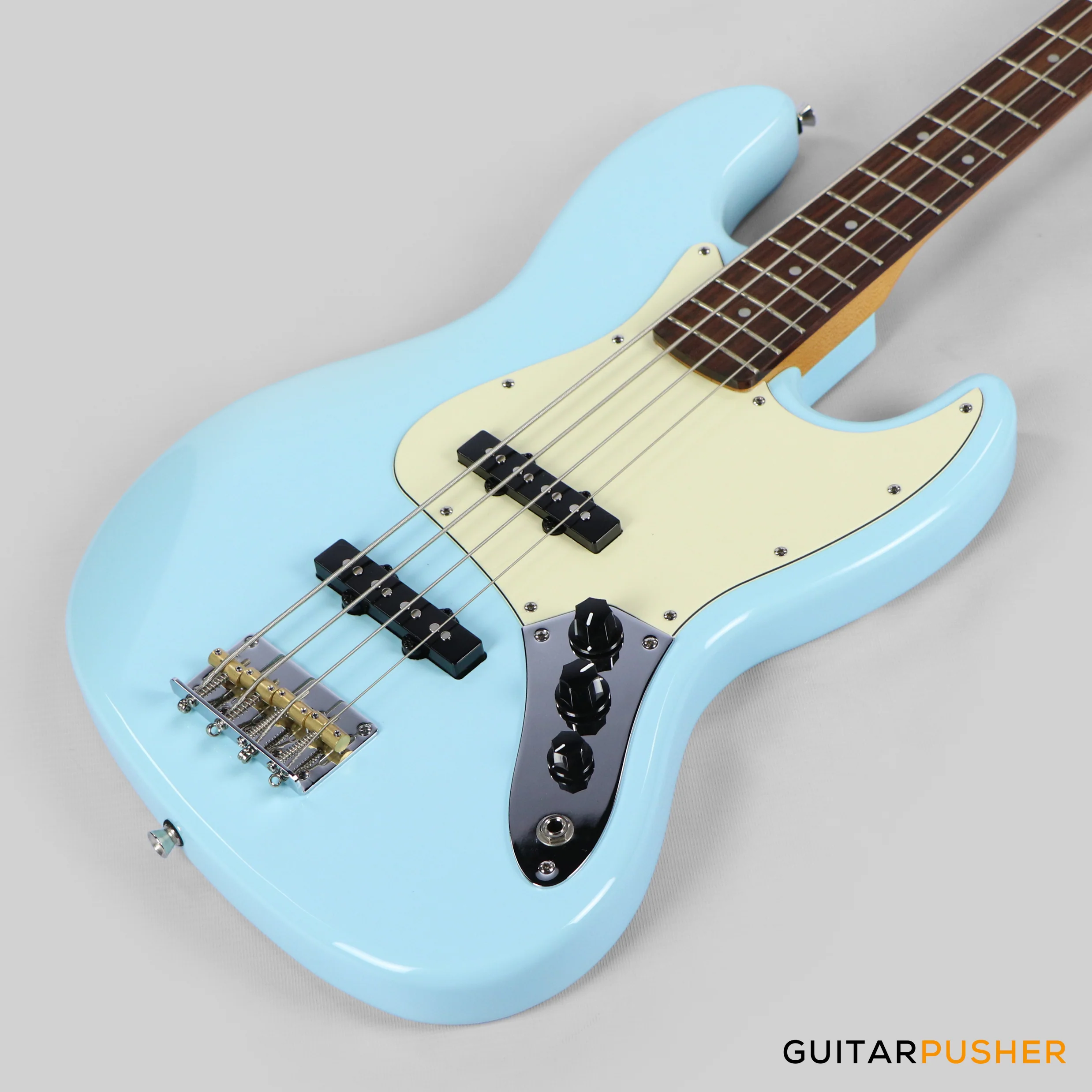 Tagima TW-73 '73 4-String Jazz Lake Placid Blue (Rosewood/Alpine White) - Image 6