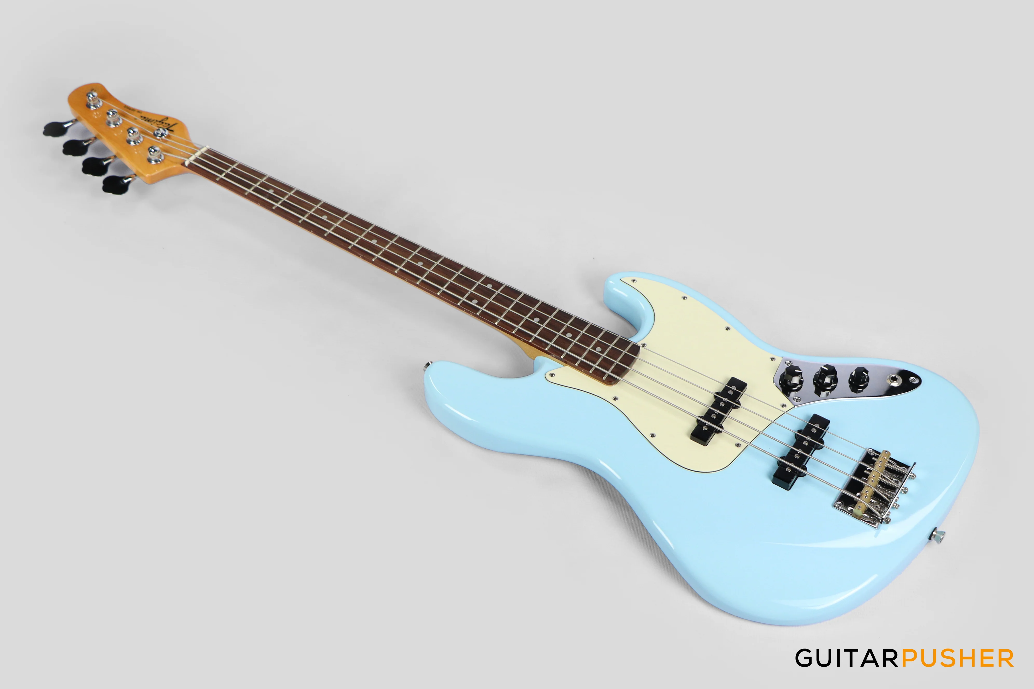 Tagima TW-73 '73 4-String Jazz Lake Placid Blue (Rosewood/Alpine White) - Image 8