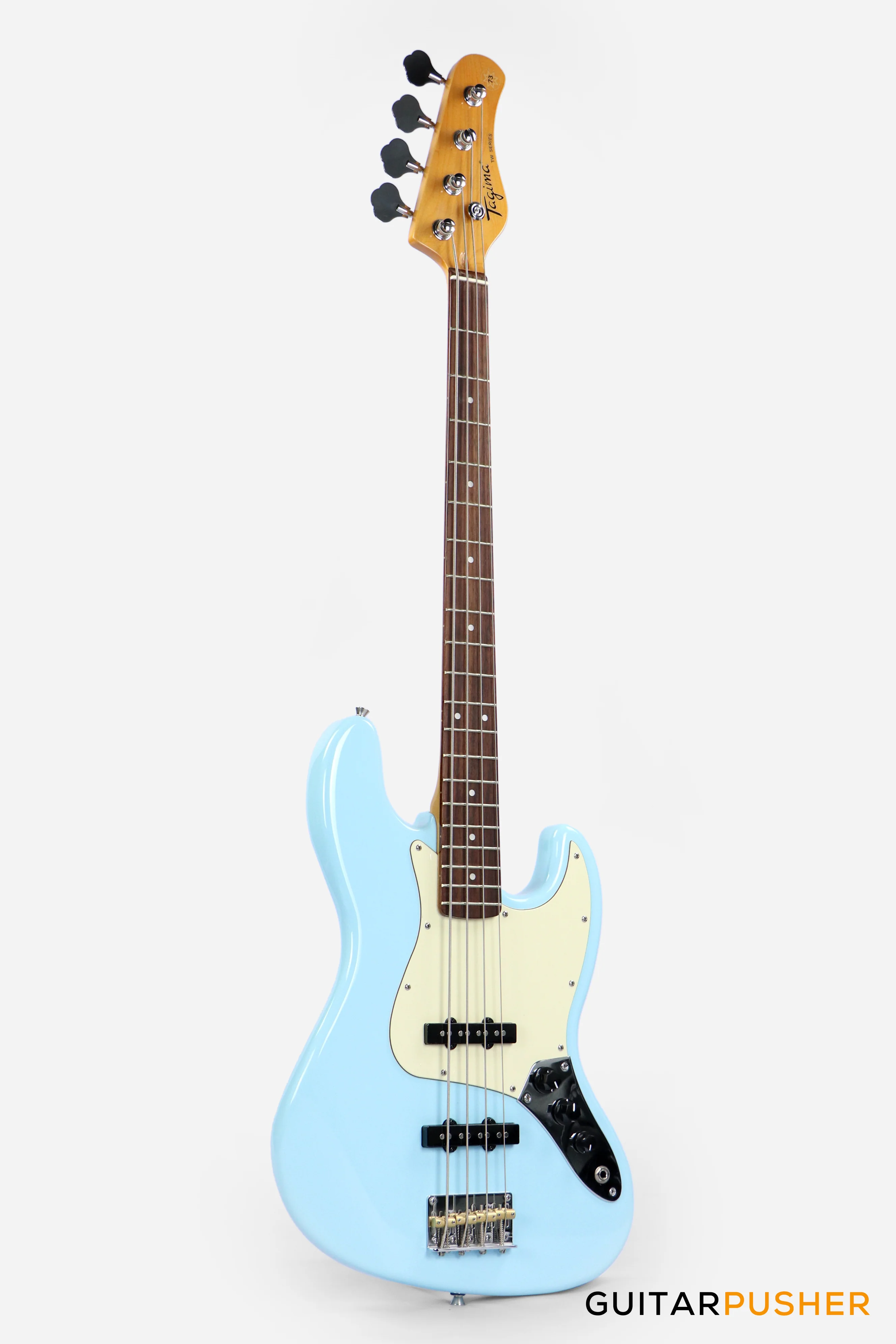 Tagima TW-73 '73 4-String Jazz Lake Placid Blue (Rosewood/Alpine White) - Image 9
