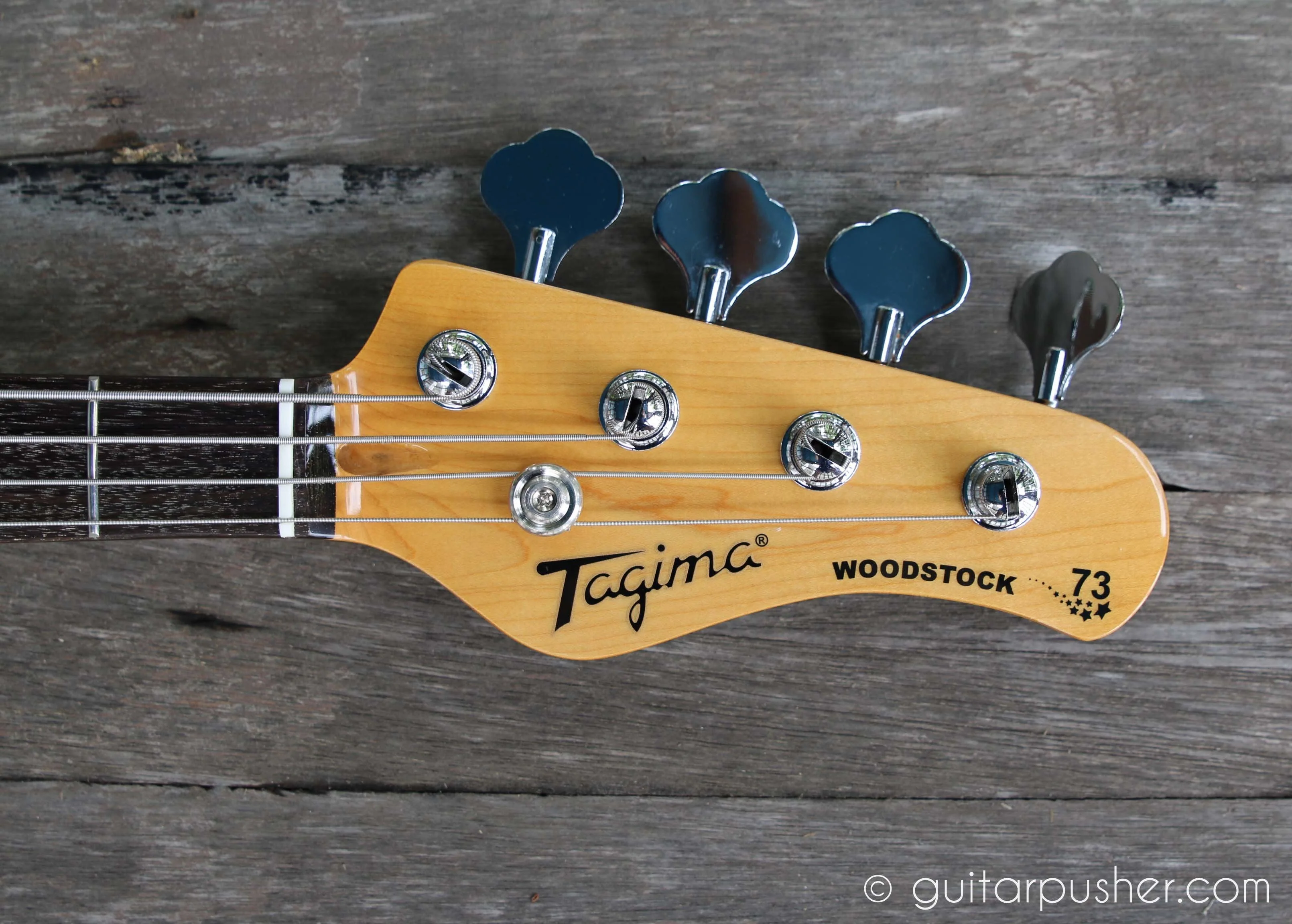 Tagima TW-73 JB Bass 4-String - Vintage Sunburst (Rosewood Fingerboard/Tortoise Shell Pickguard) - Image 13