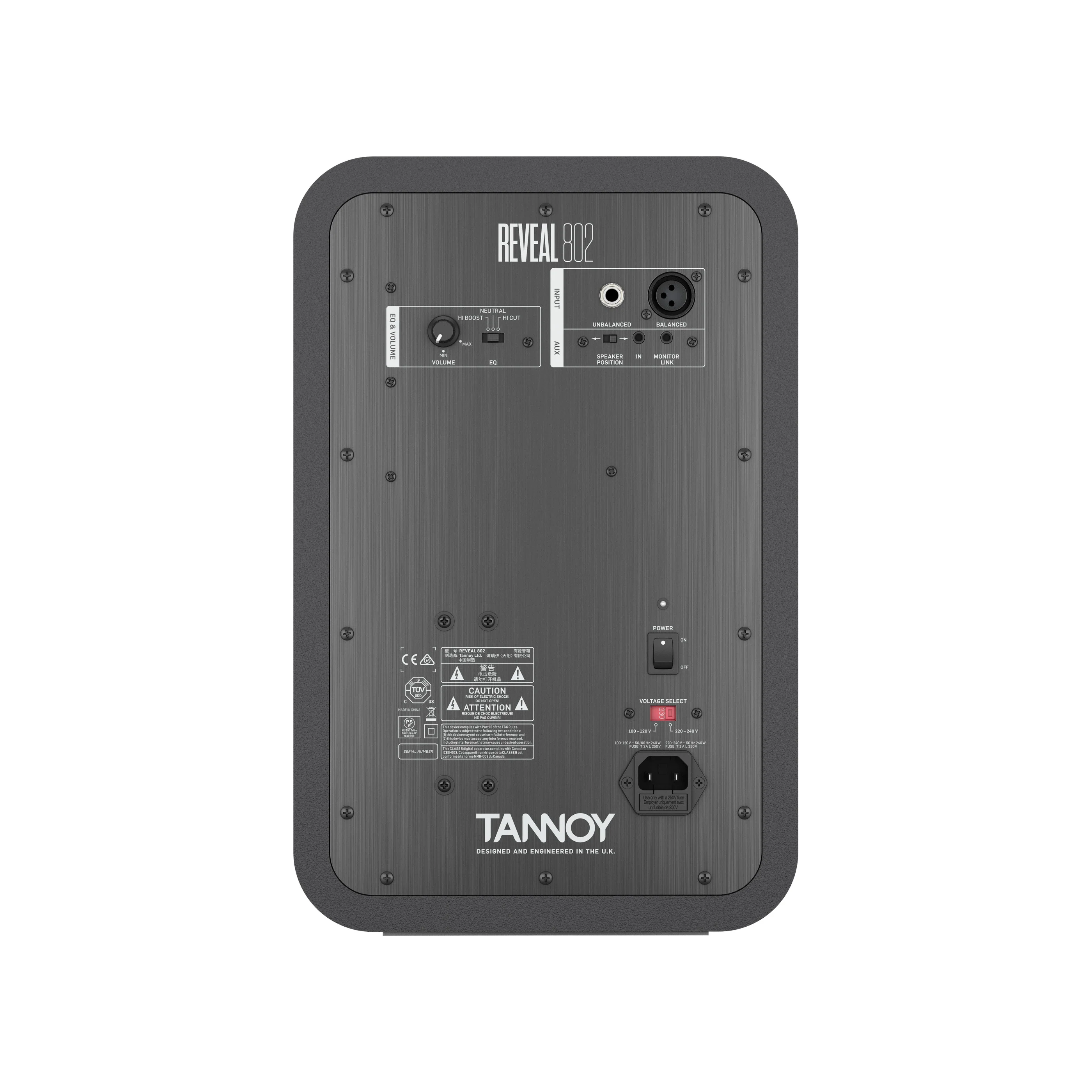 Tannoy Reveal 802 140 Watt 8" Bi-Amped Studio Reference Monitor w/ Tuned Front-Firing Bass Port - Image 2