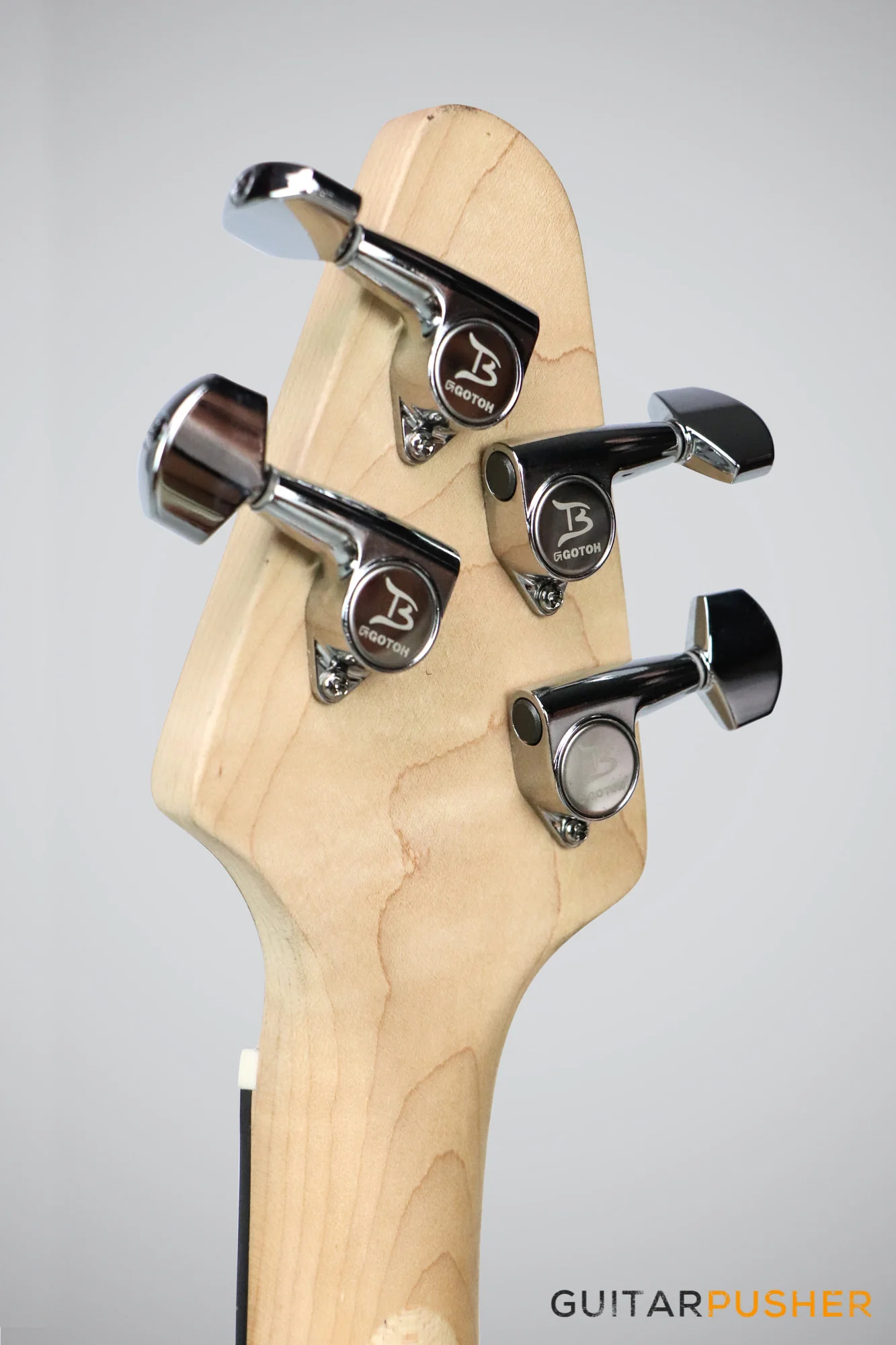 Tiny Boy Bass JB Type Series Flamed Maple Top 4-String JB Bass with Gigbag - Transwhite - Image 12