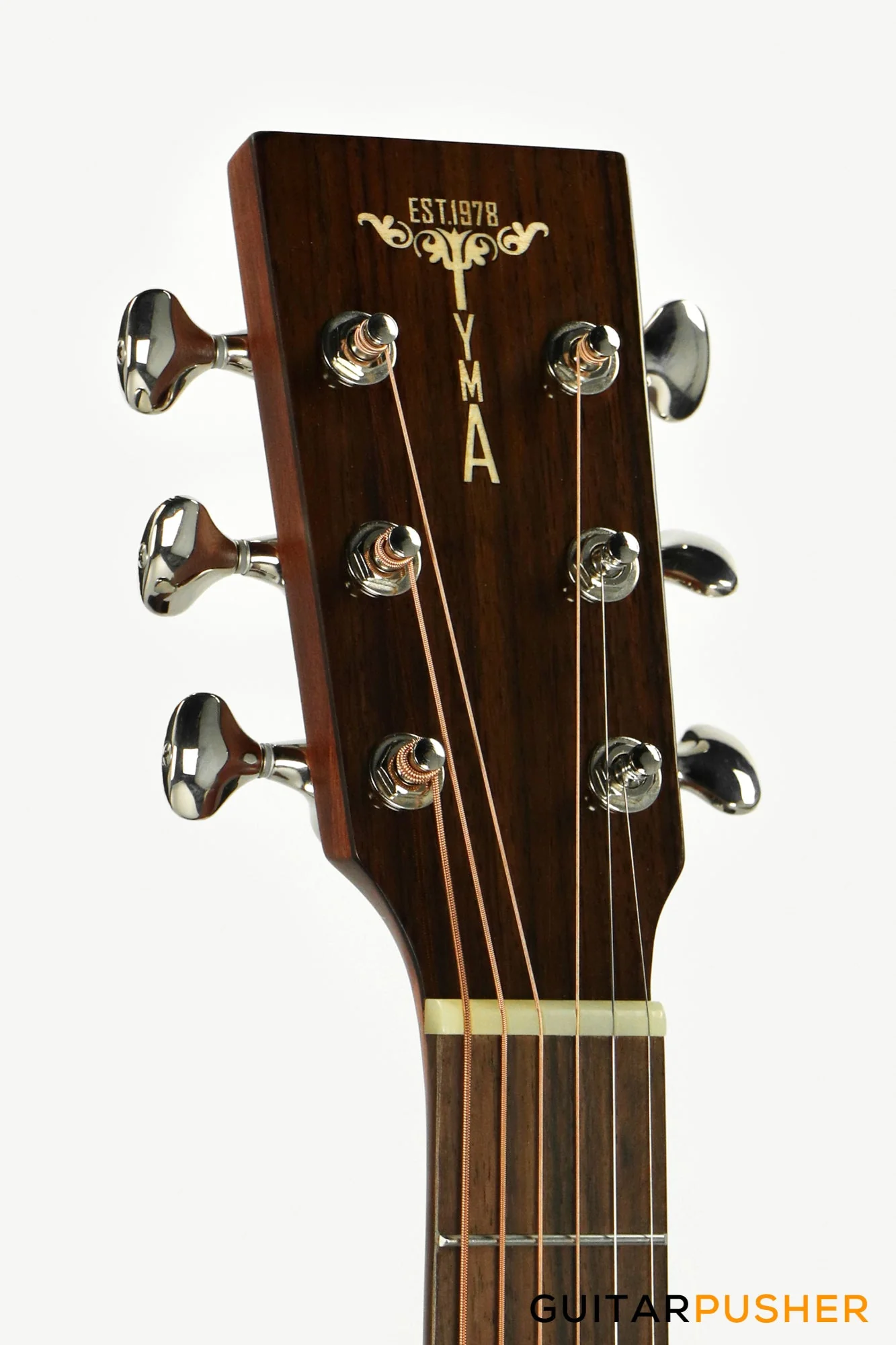 Tyma A1 Custom-ZL Solid Mahogany Top Striped Ebony OM Acoustic-Electric Guitar with T5 preamp - Image 10