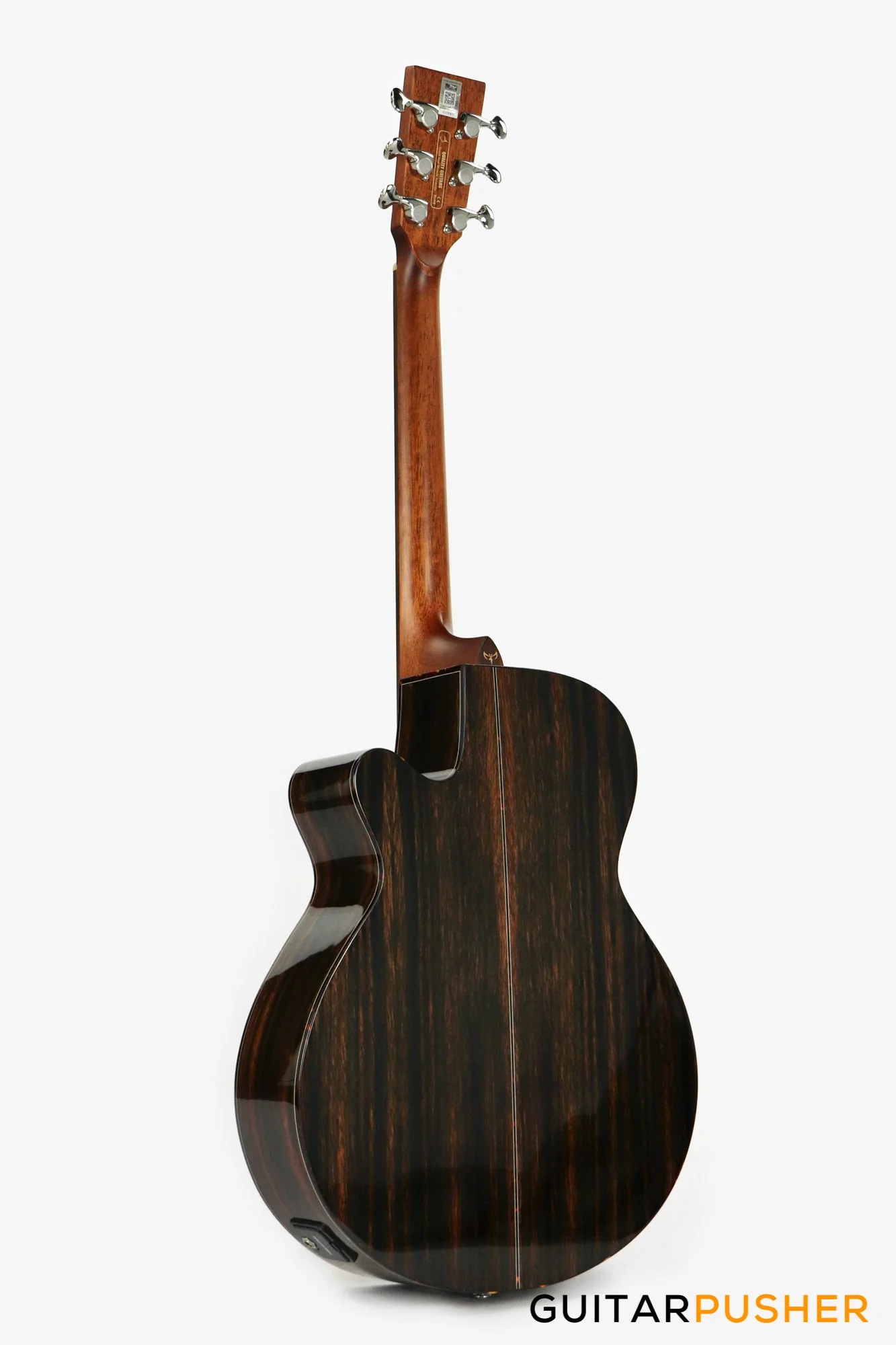 Tyma A1 Custom-ZL Solid Mahogany Top Striped Ebony OM Acoustic-Electric Guitar with T5 preamp - Image 11