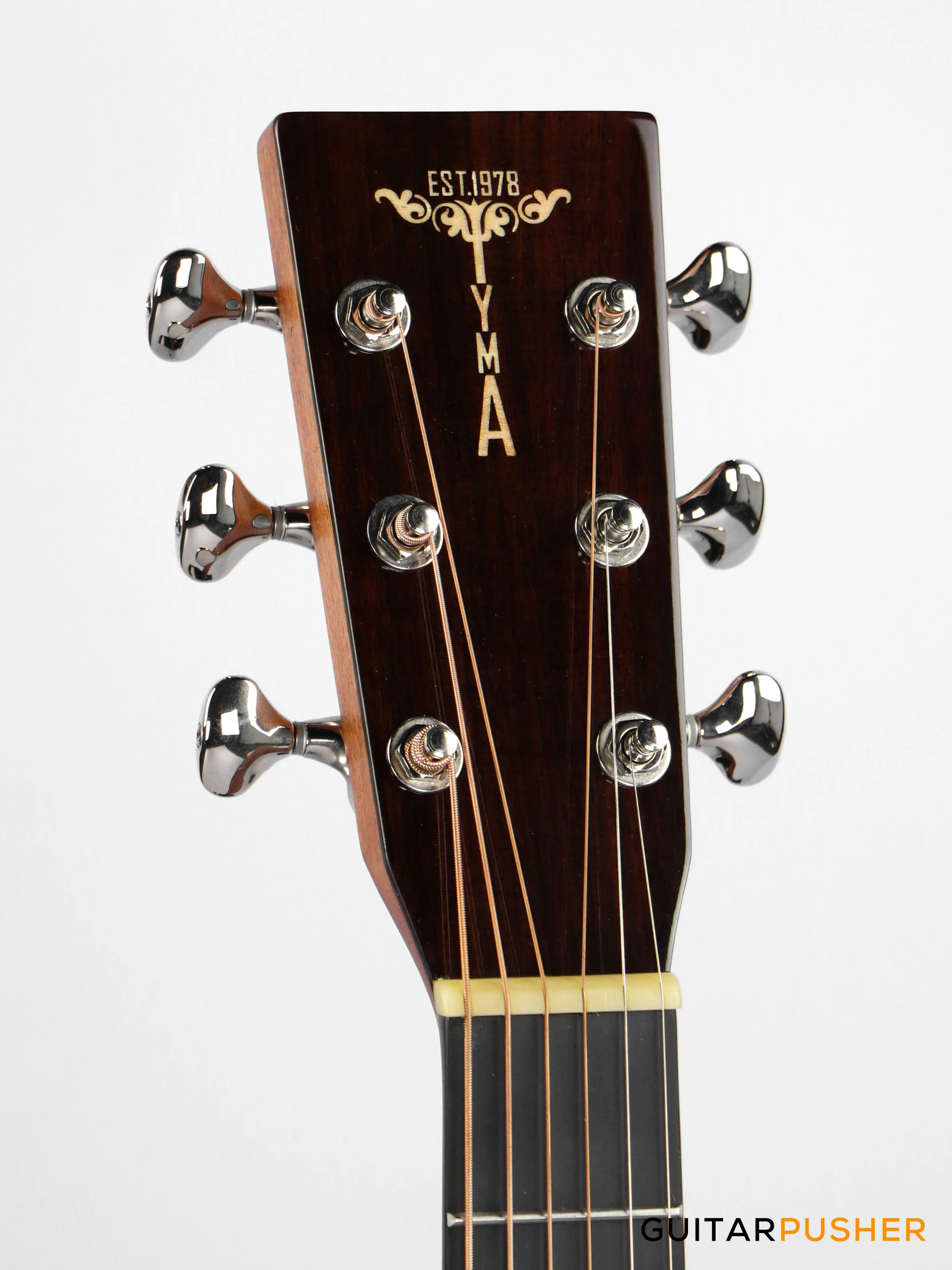 Tyma A2 Custom-ZL Solid Spruce Top Striped Ebony OM Acoustic-Electric Guitar with OS1 Pickup - Image 4