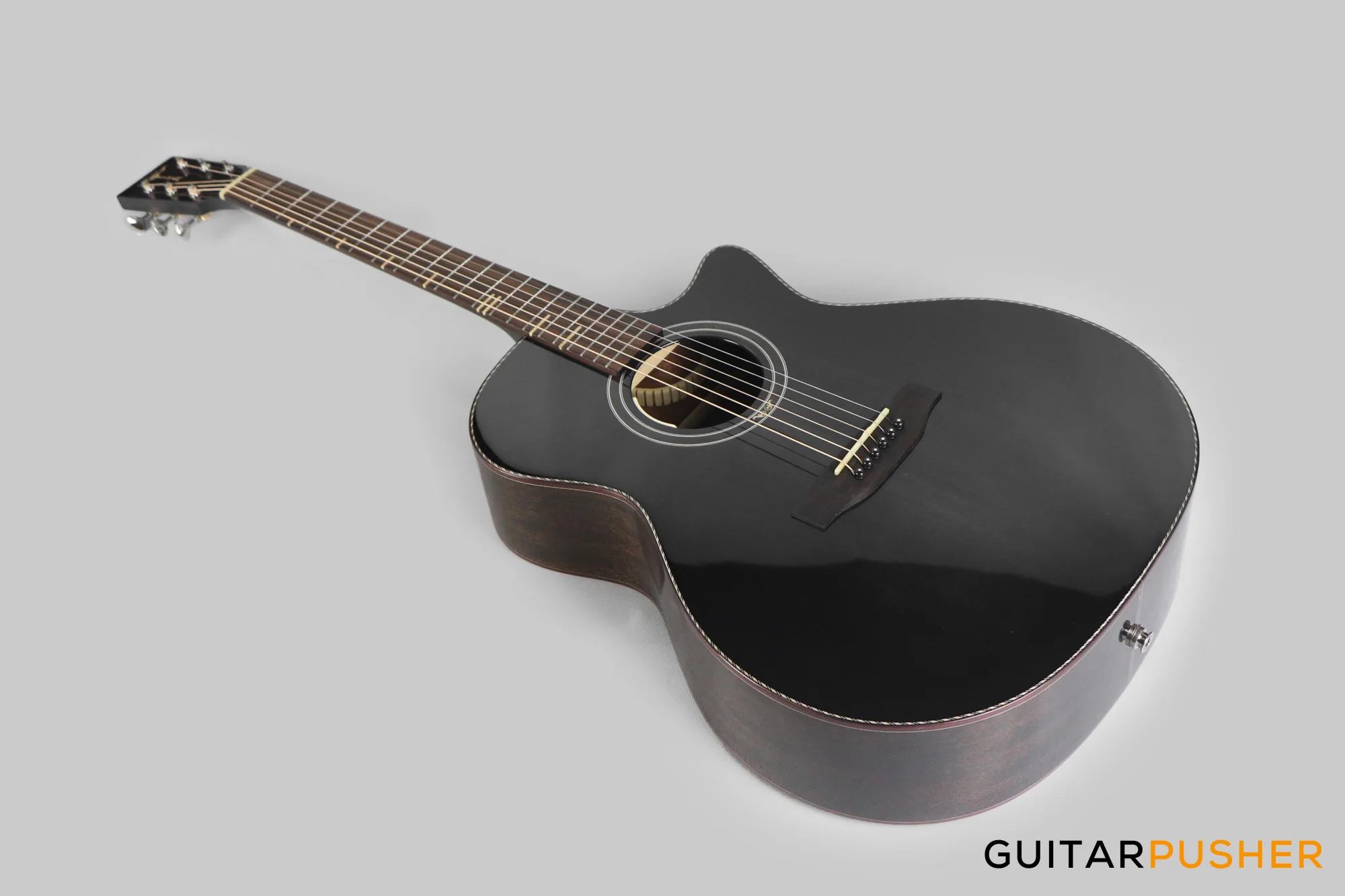 Tyma G-10 BKSE Solid Sitka Spruce Top Mahogany Auditorium Acoustic-Electric Guitar with T-200 MAX preamp - Image 10