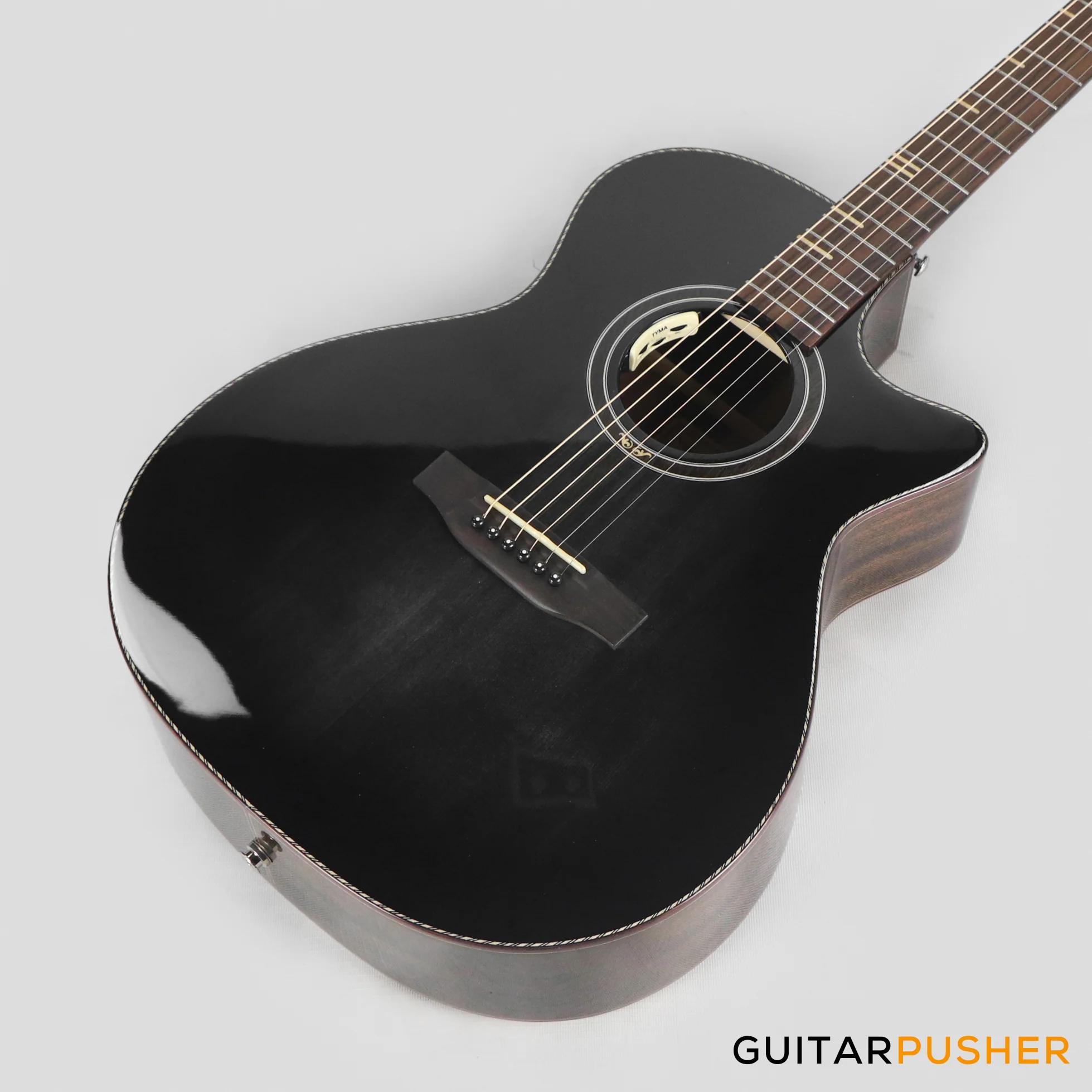 Tyma G-10 BKSE Solid Sitka Spruce Top Mahogany Auditorium Acoustic-Electric Guitar with T-200 MAX preamp - Image 11