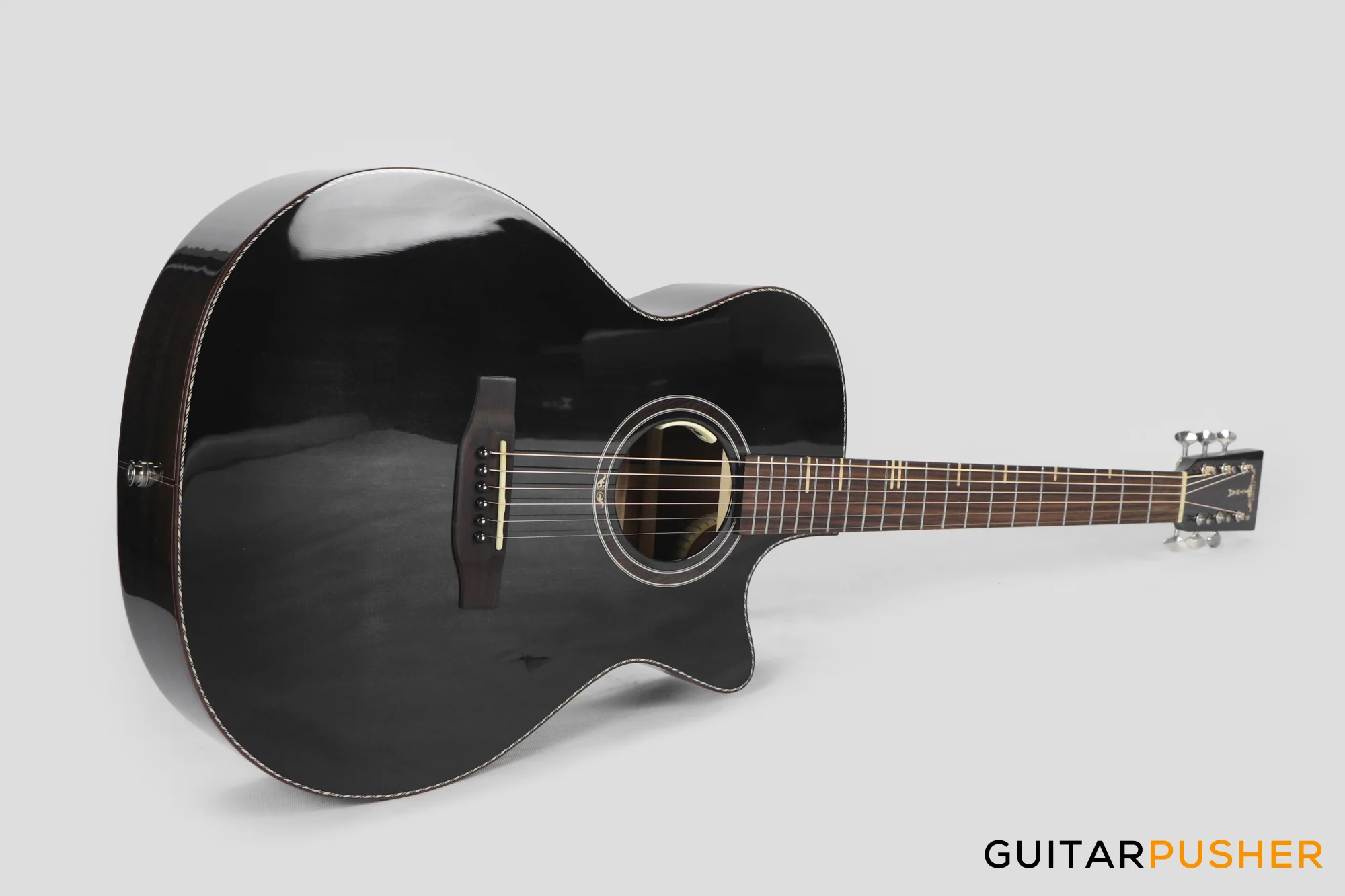 Tyma G-10 BKSE Solid Sitka Spruce Top Mahogany Auditorium Acoustic-Electric Guitar with T-200 MAX preamp - Image 12