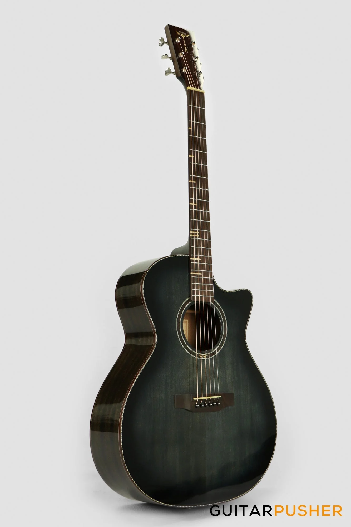 Tyma G-10 BKSE Solid Top Auditorium Acoustic-Electric Guitar with T-200 preamp - Image 4