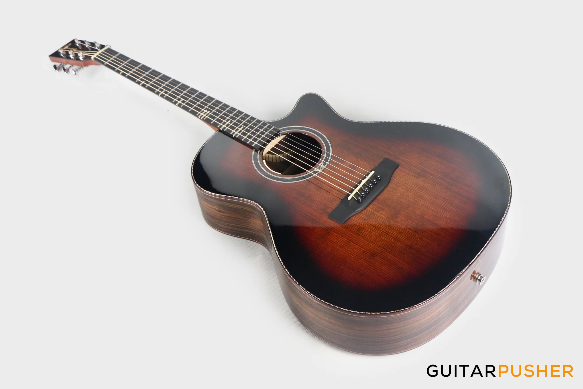 Tyma G-20 BRSE Solid Sitka Spruce Top Mahogany Auditorium Acoustic-Electric Guitar with T-200 MAX preamp - Image 11