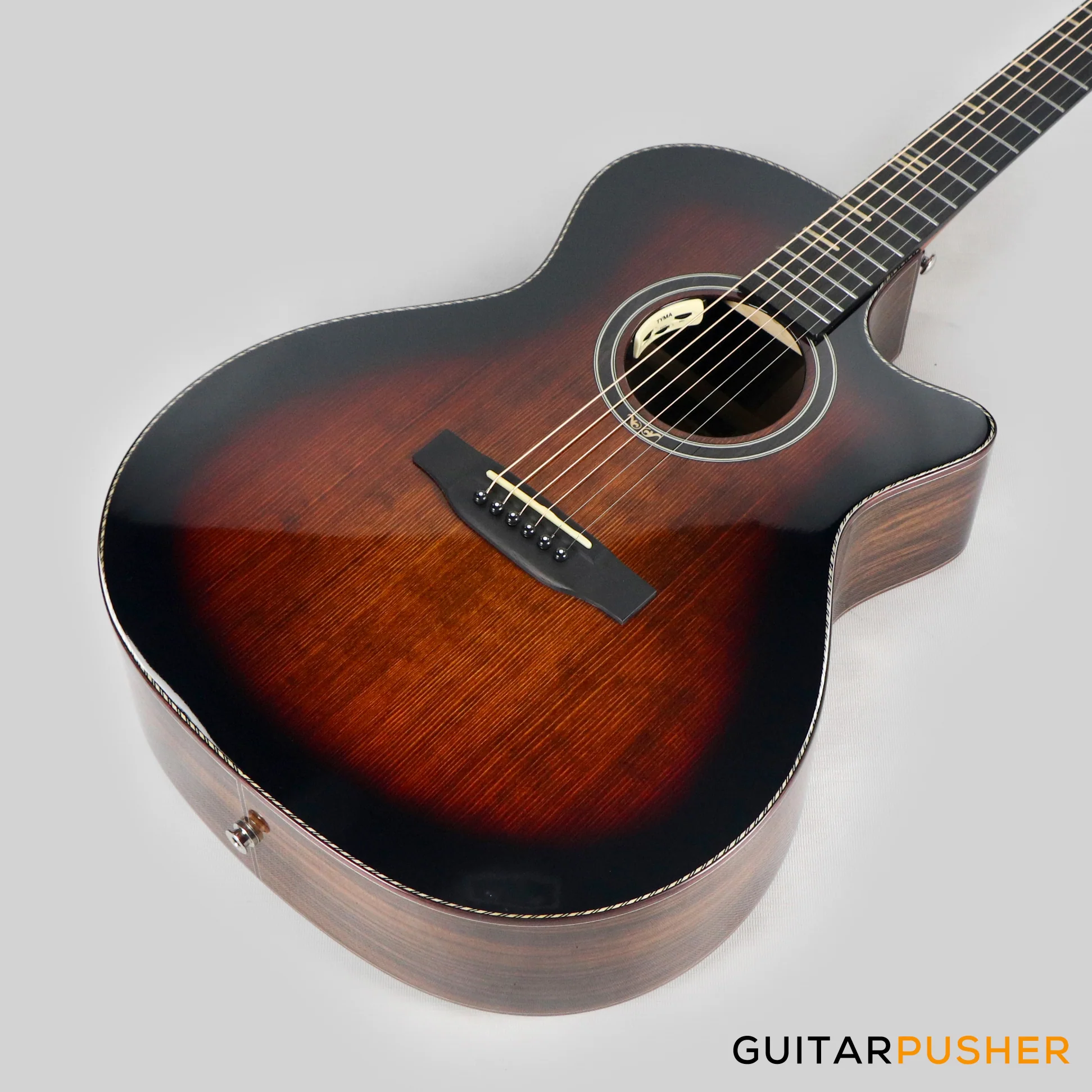 Tyma G-20 BRSE Solid Sitka Spruce Top Mahogany Auditorium Acoustic-Electric Guitar with T-200 MAX preamp - Image 12