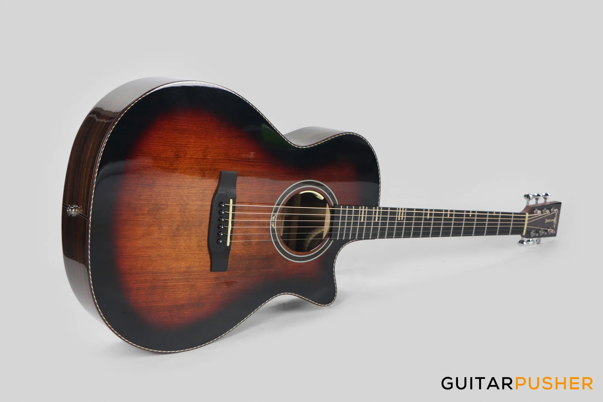 Tyma G-20 BRSE Solid Sitka Spruce Top Mahogany Auditorium Acoustic-Electric Guitar with T-200 MAX preamp - Image 13