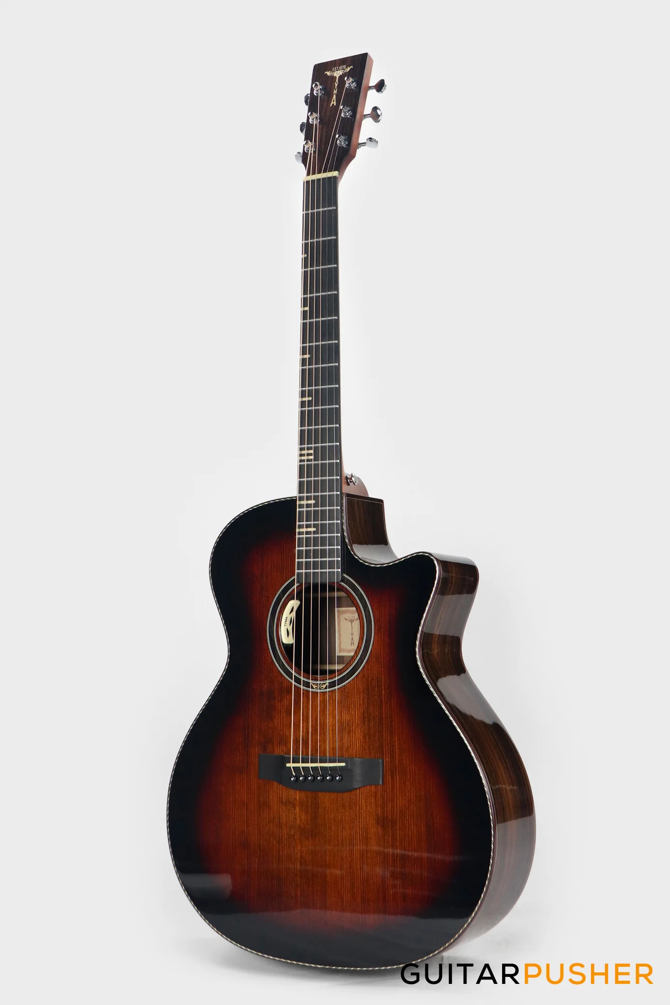 Tyma G-20 BRSE Solid Sitka Spruce Top Mahogany Auditorium Acoustic-Electric Guitar with T-200 MAX preamp - Image 9
