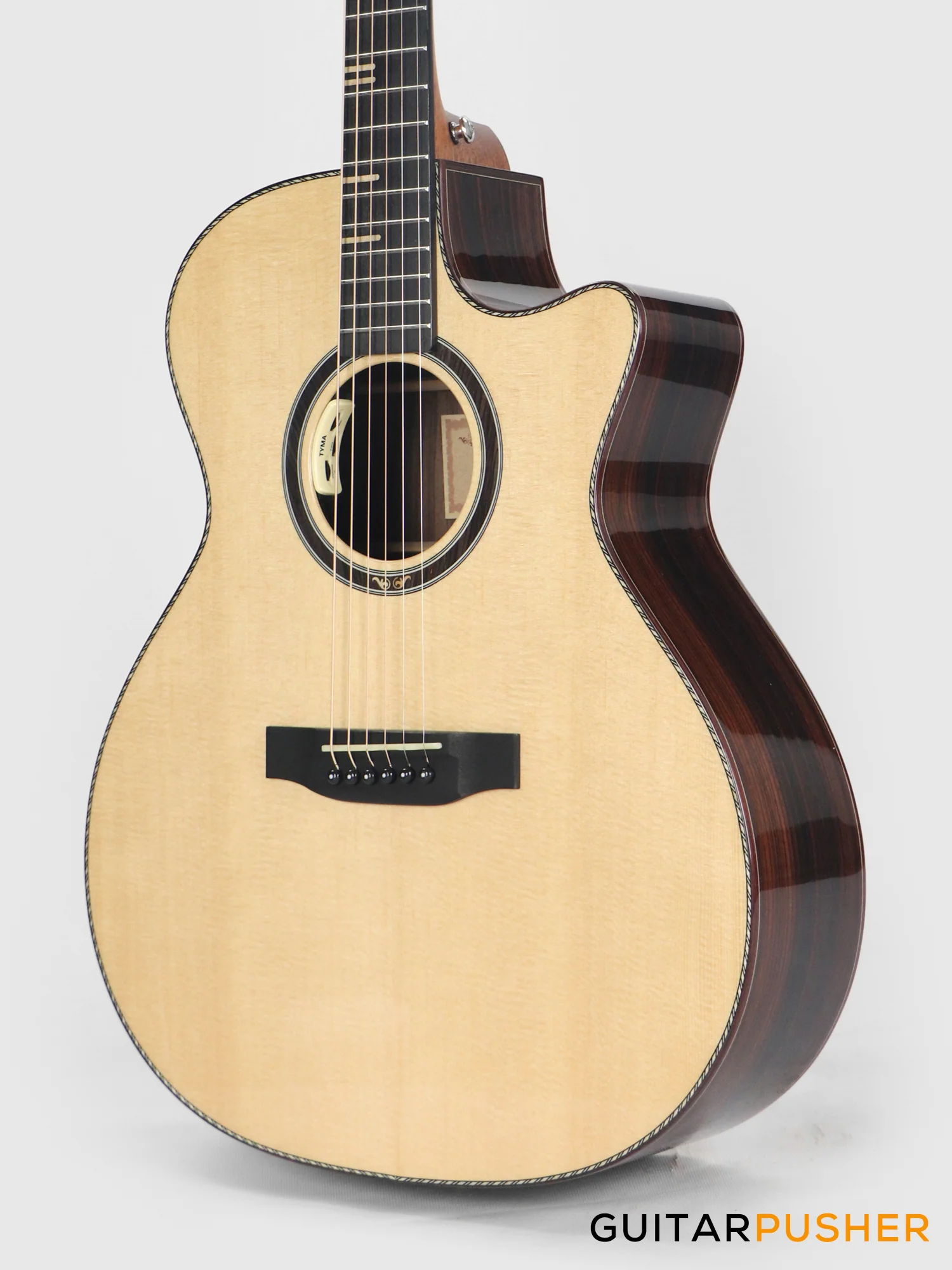 Tyma G-20 SE Solid Sitka Spruce Top Mahogany Auditorium Acoustic-Electric Guitar with T-200 MAX preamp - Image 10