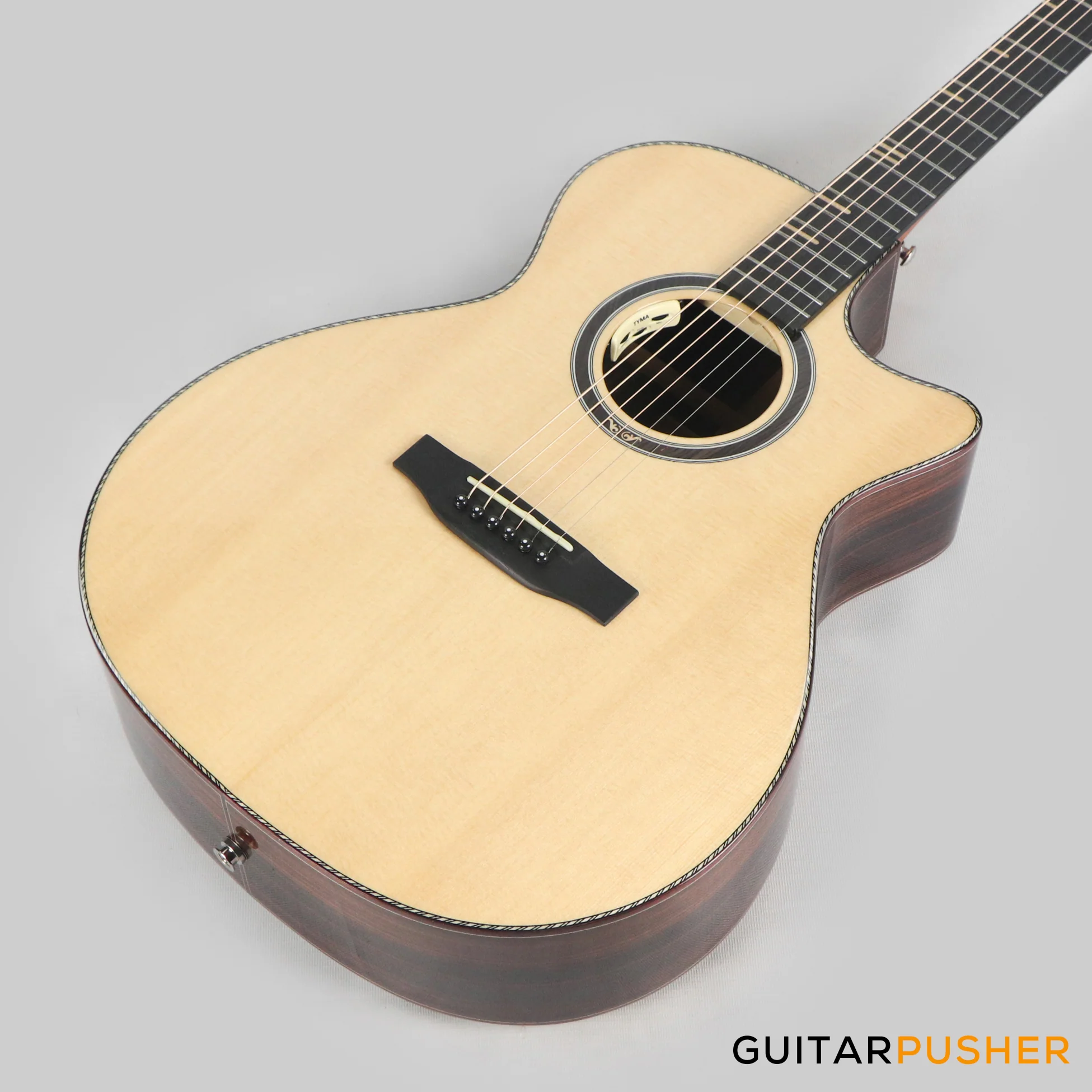 Tyma G-20 SE Solid Sitka Spruce Top Mahogany Auditorium Acoustic-Electric Guitar with T-200 MAX preamp - Image 12