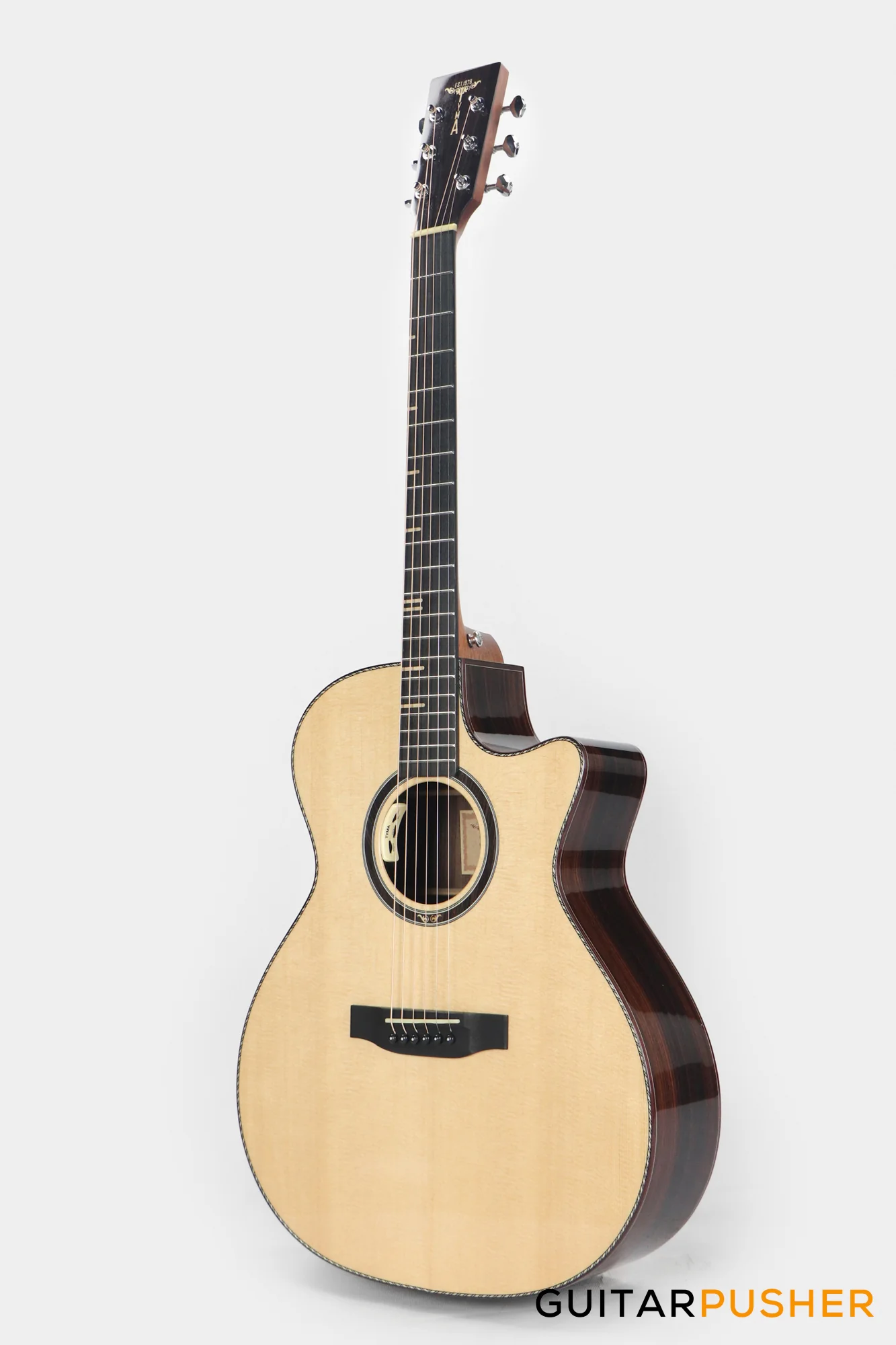 Tyma G-20 SE Solid Sitka Spruce Top Mahogany Auditorium Acoustic-Electric Guitar with T-200 MAX preamp - Image 9