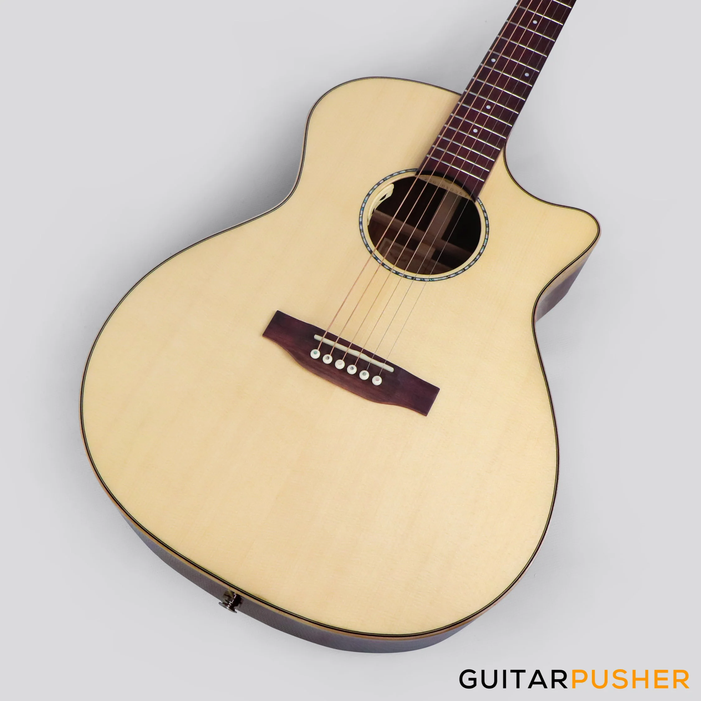 Tyma G-25E Santos Solid Engelmann Spruce Top Santos Rosewood Auditorium Acoustic-Electric Guitar with T-200 preamp - Image 16