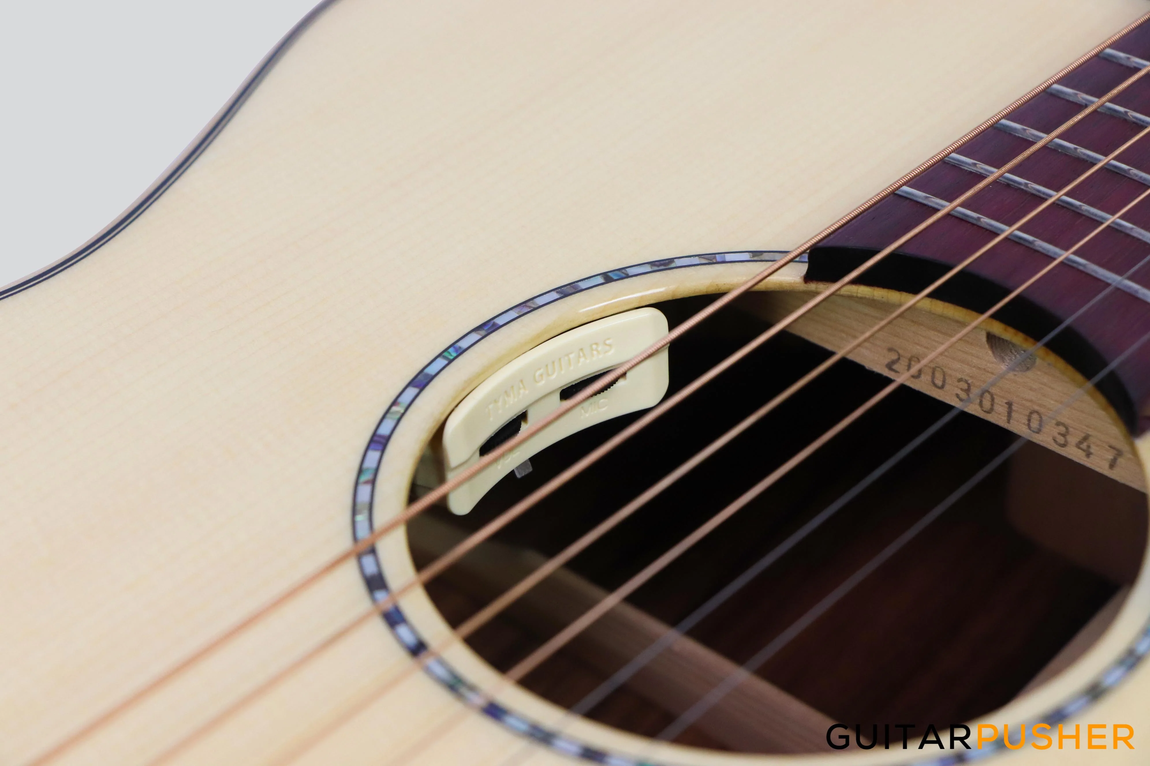 Tyma G-25E Santos Solid Engelmann Spruce Top Santos Rosewood Auditorium Acoustic-Electric Guitar with T-200 preamp - Image 17