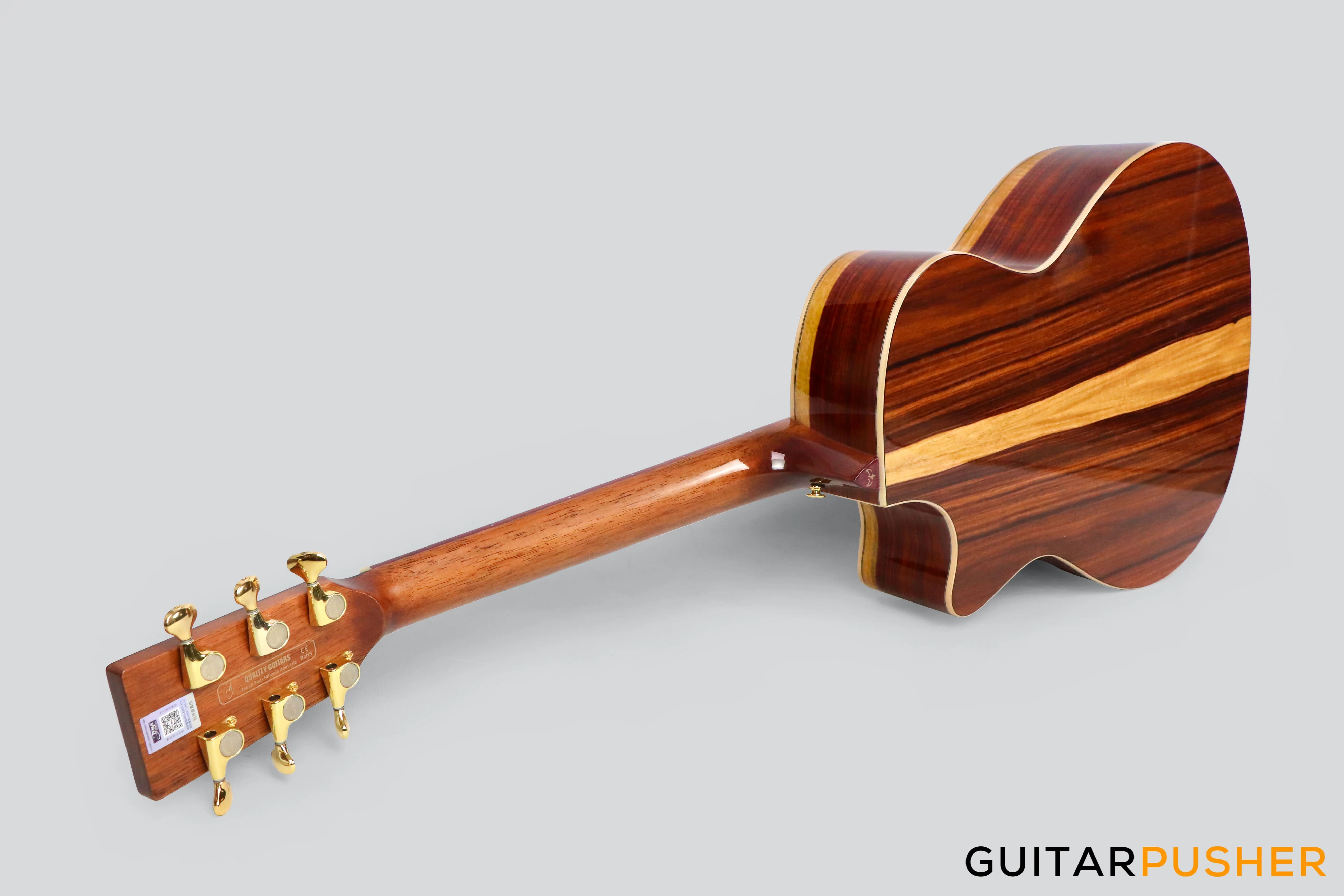 Tyma G-25E Santos Solid Engelmann Spruce Top Santos Rosewood Auditorium Acoustic-Electric Guitar with T-200 preamp - Image 6
