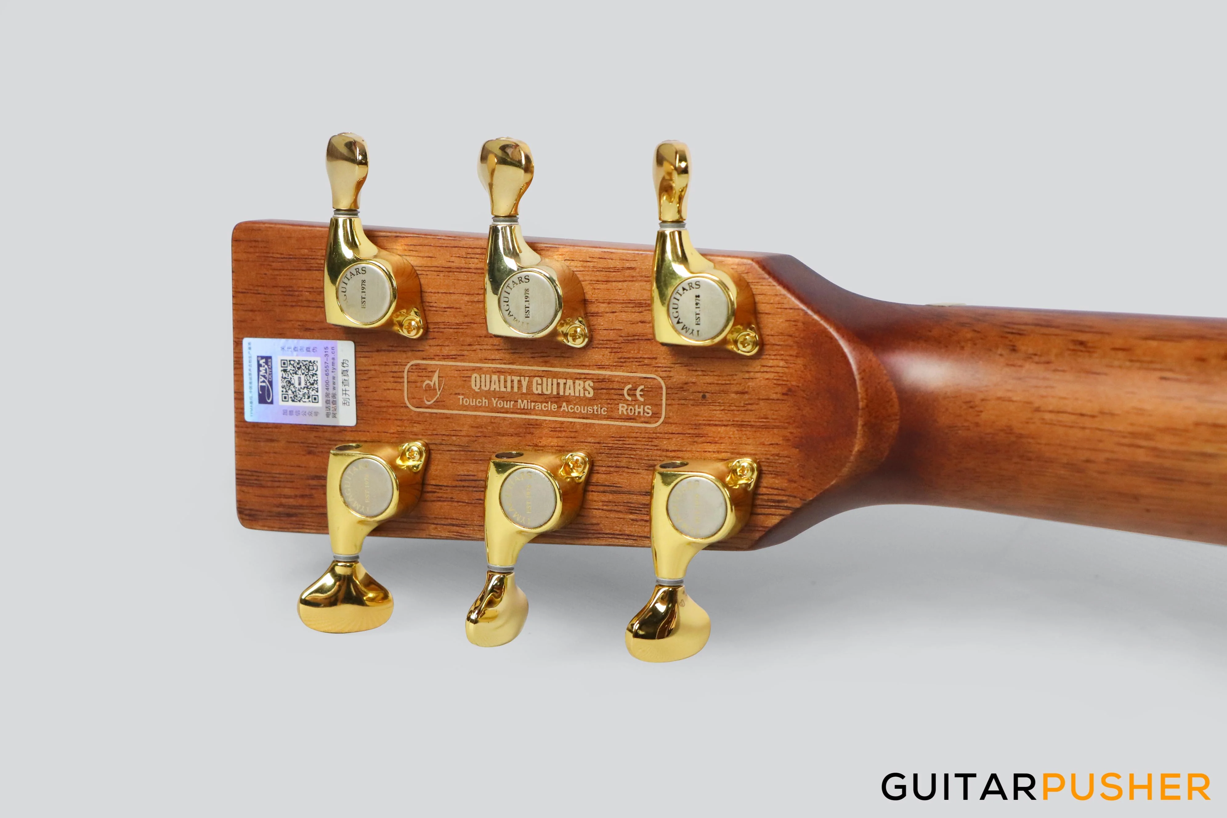 Tyma G-25E Santos Solid Engelmann Spruce Top Santos Rosewood Auditorium Acoustic-Electric Guitar with T-200 preamp - Image 7