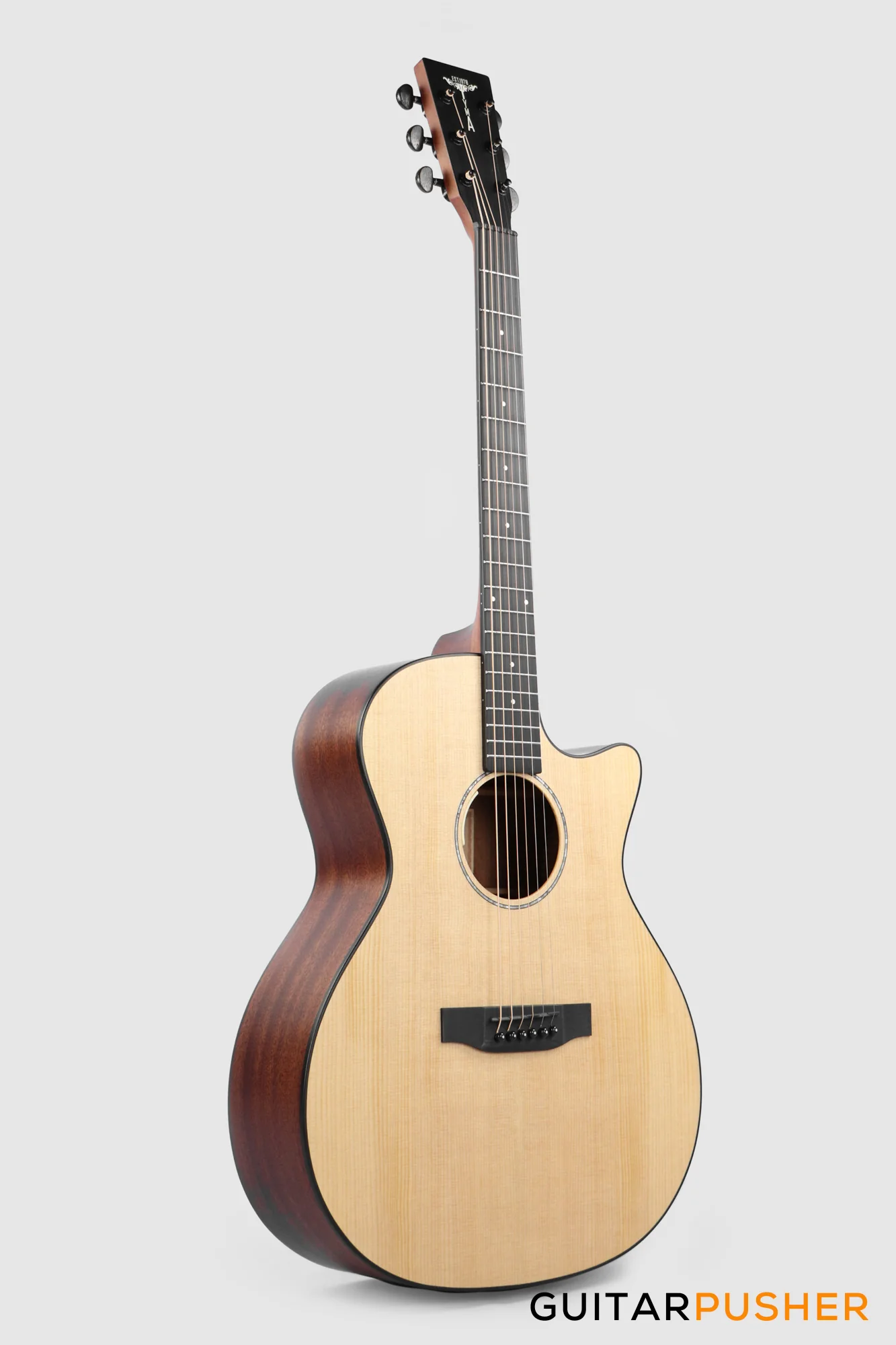 Tyma G-3 NSE Solid Sitka Spruce Top Mahogany Auditorium Acoustic-Electric Guitar with T-200 MAX preamp - Image 3