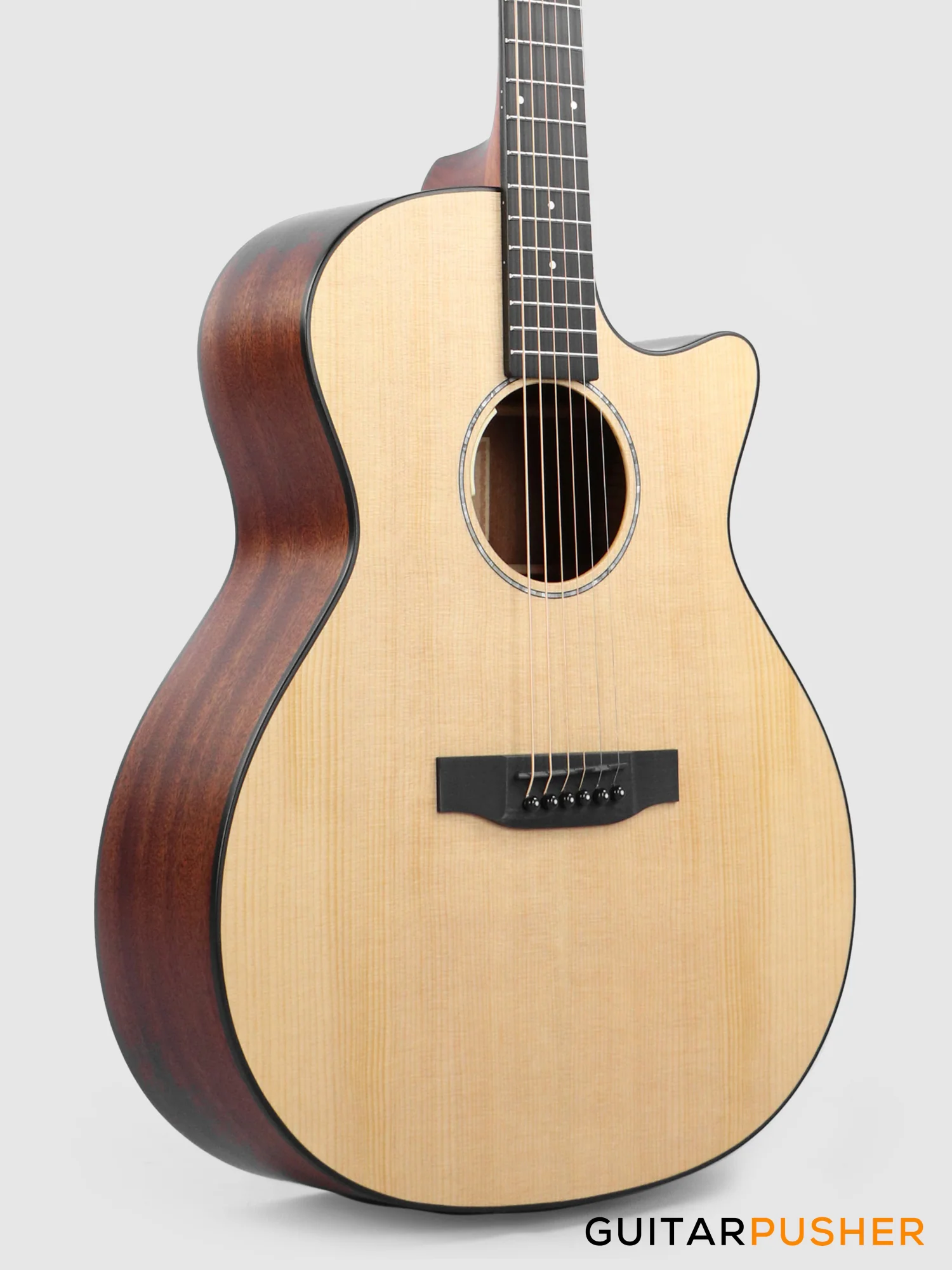 Tyma G-3 NSE Solid Sitka Spruce Top Mahogany Auditorium Acoustic-Electric Guitar with T-200 MAX preamp - Image 4
