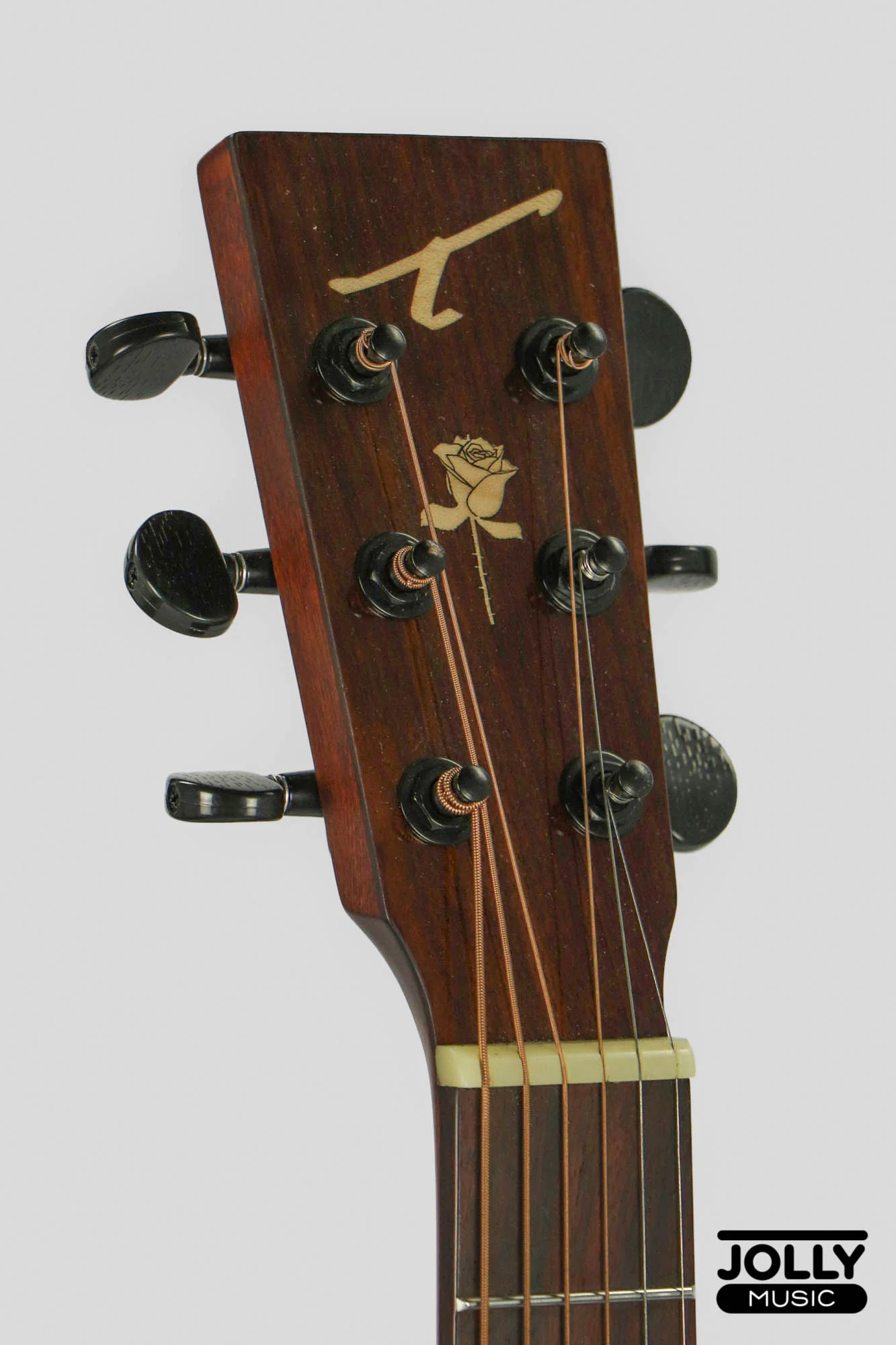 Tyma HB-400E Solid Spruce Top Indian Rosewood 3/4 Dreadnought Acoustic-Electric Guitar - Image 7