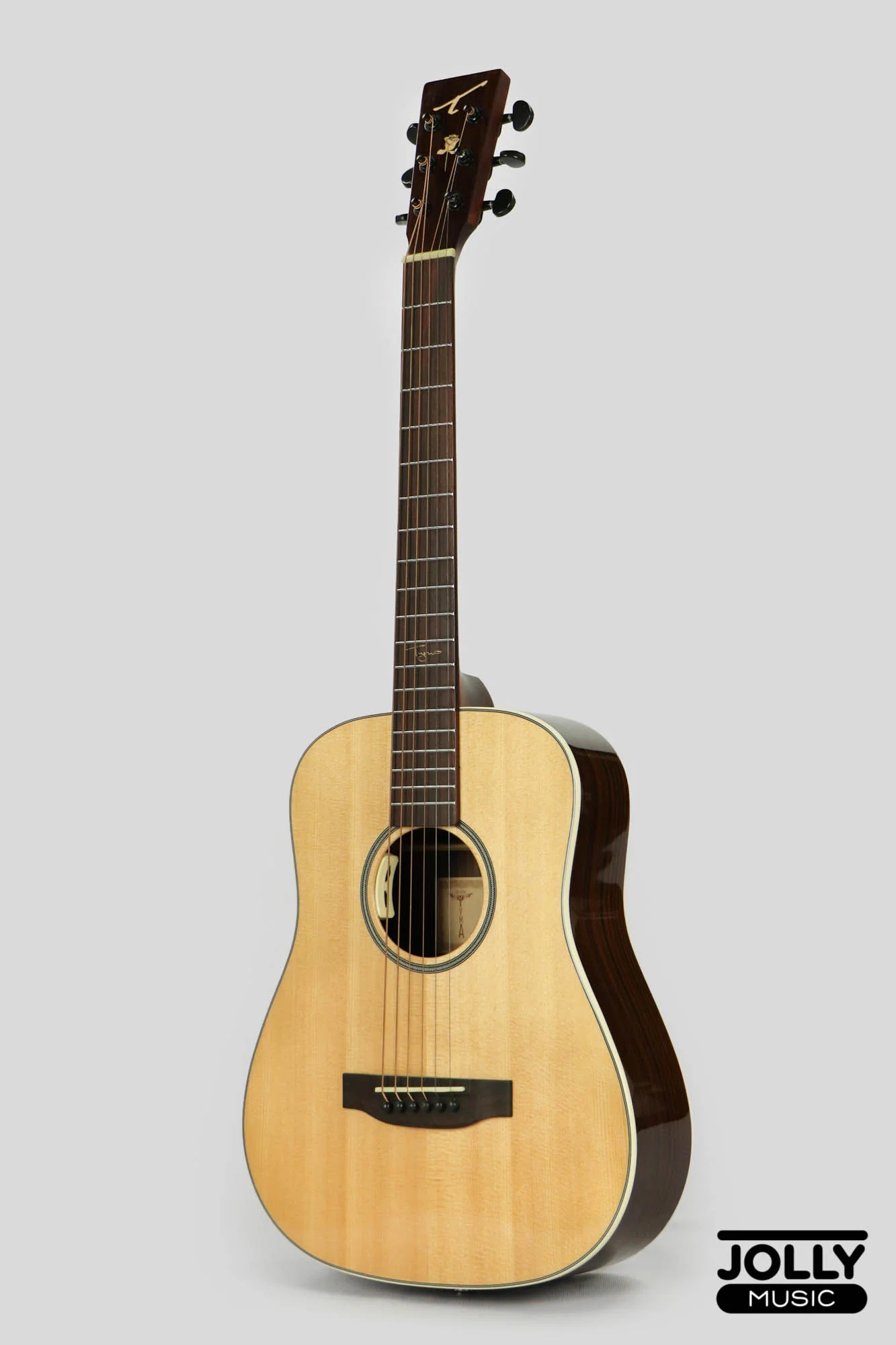Tyma HB-400E Solid Spruce Top Indian Rosewood 3/4 Dreadnought Acoustic-Electric Guitar - Image 9