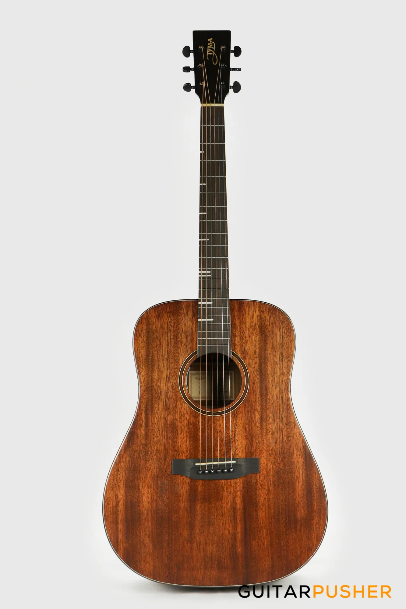 Tyma HD-350ME Solid Top Dreadnought Acoustic-Electric Guitar with T-200 preamp - Image 3