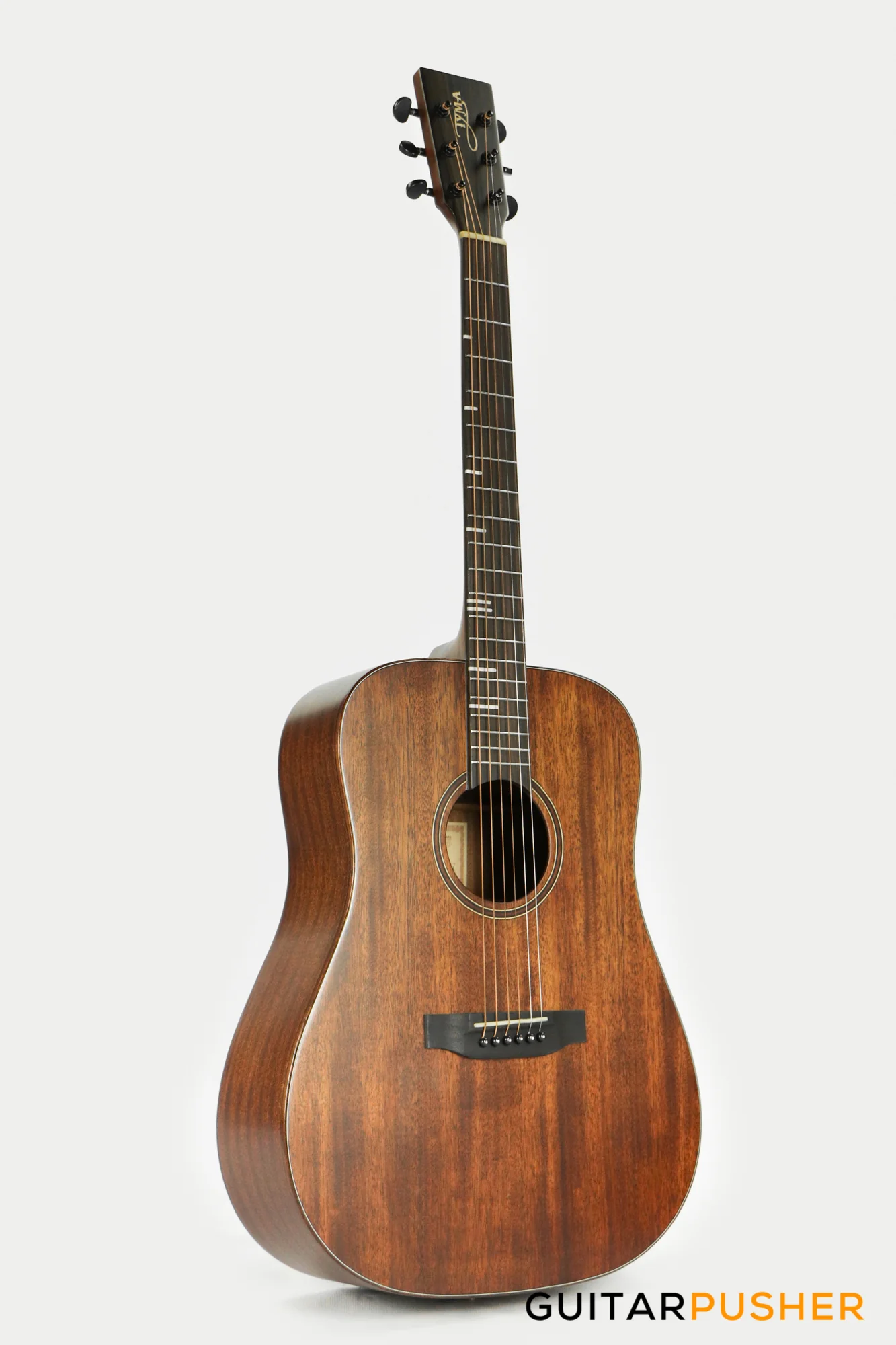 Tyma HD-350ME Solid Top Dreadnought Acoustic-Electric Guitar with T-200 preamp - Image 4