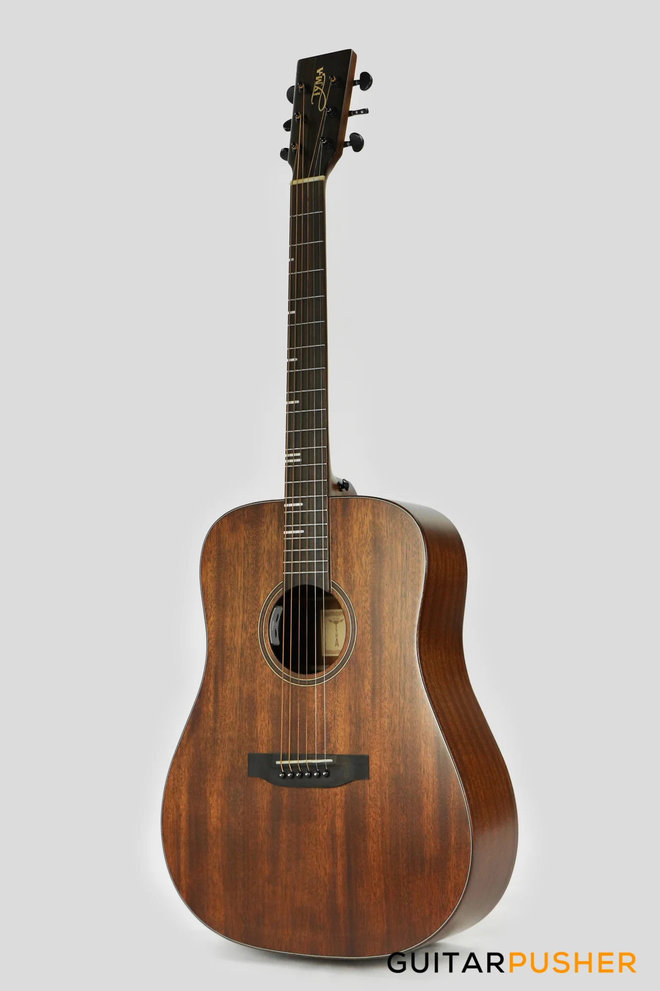 Tyma HD-350ME Solid Top Dreadnought Acoustic-Electric Guitar with T-200 preamp - Image 8