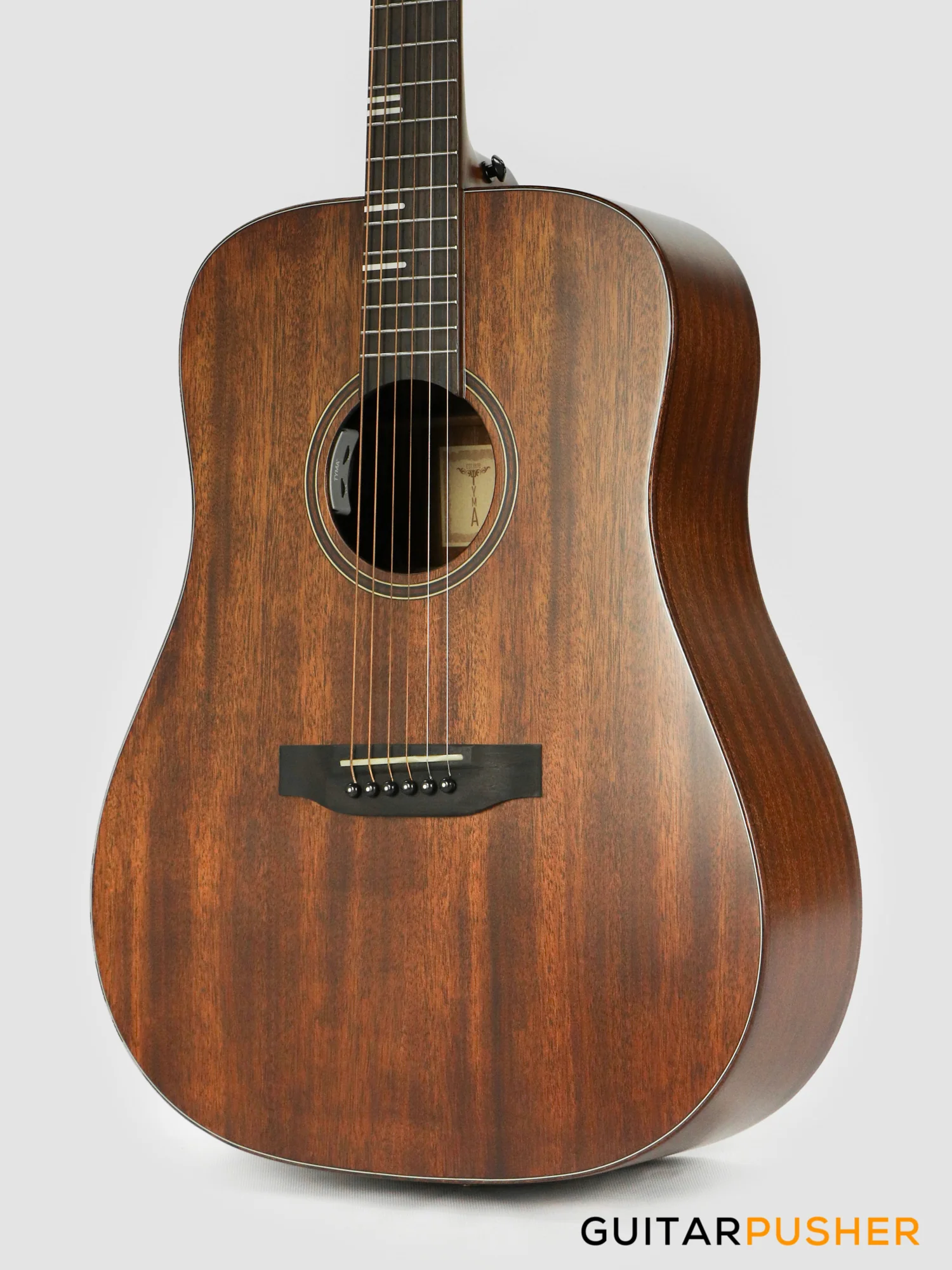 Tyma HD-350ME Solid Top Dreadnought Acoustic-Electric Guitar with T-200 preamp - Image 9