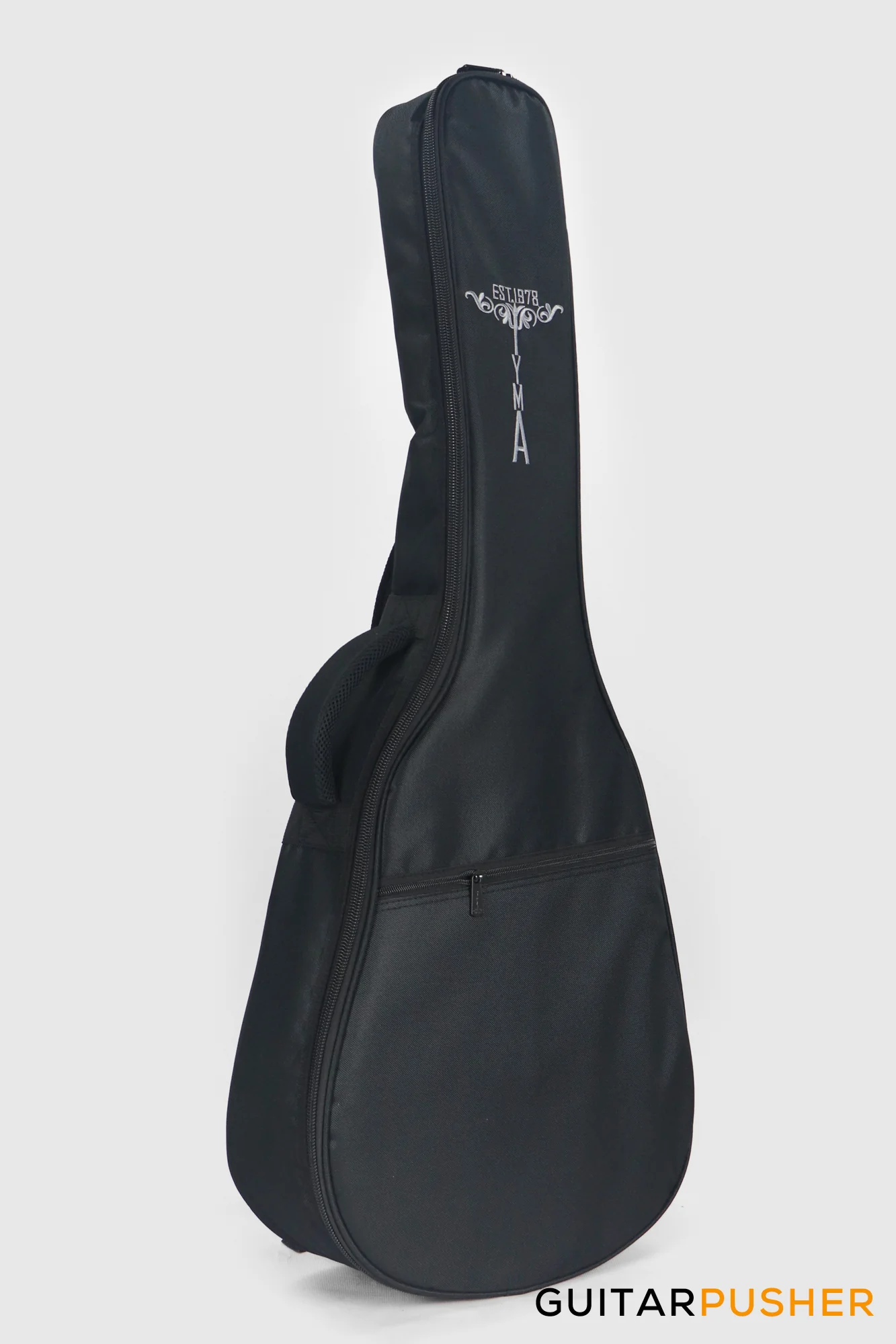 Tyma HM-350ME Solid Mahogany Top Mahogany Mini Jumbo Acoustic-Electric Guitar with T-200 MAX preamp - Image 4