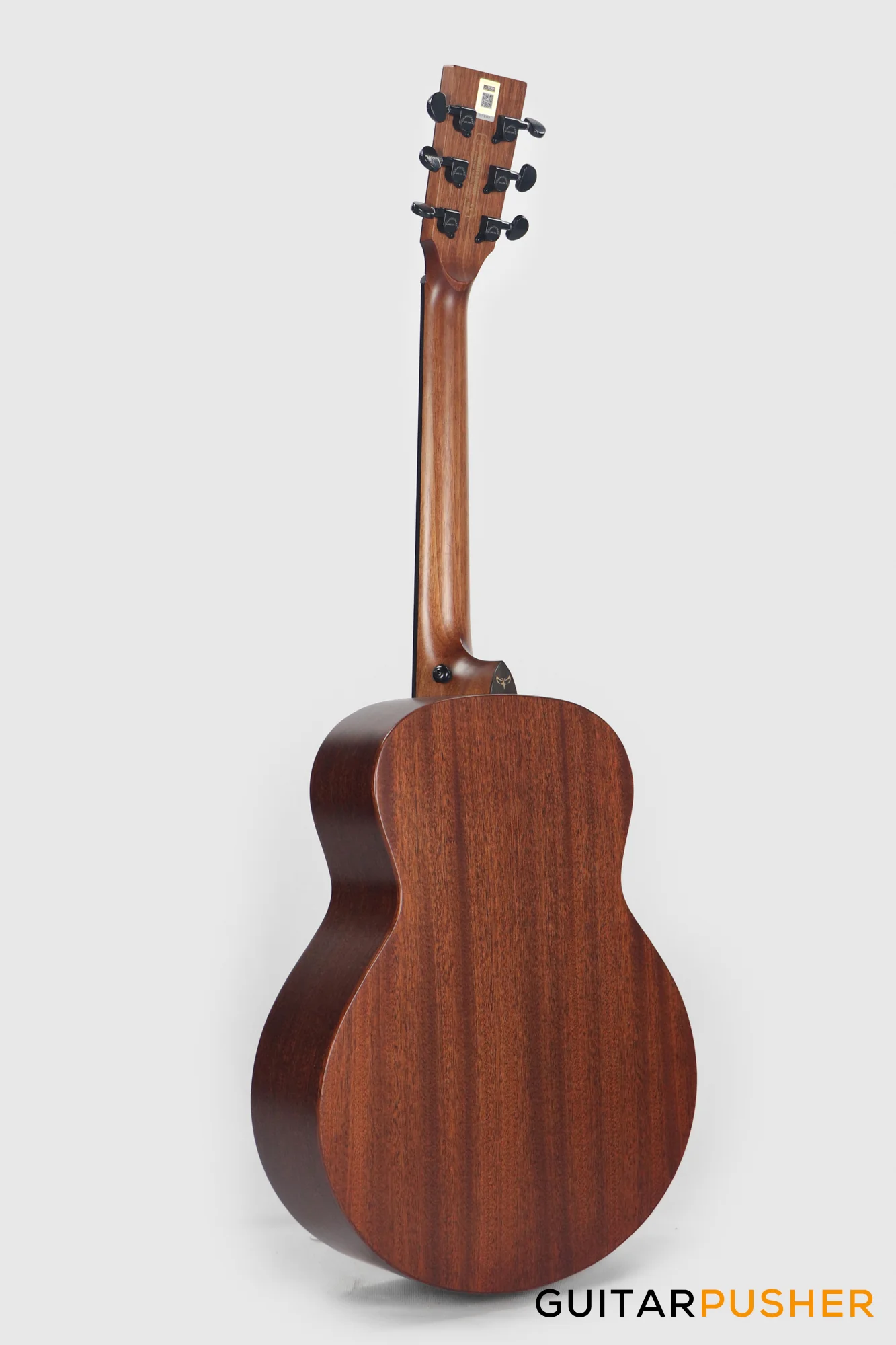 Tyma HM-350ME Solid Mahogany Top Mahogany Mini Jumbo Acoustic-Electric Guitar with T-200 MAX preamp - Image 8