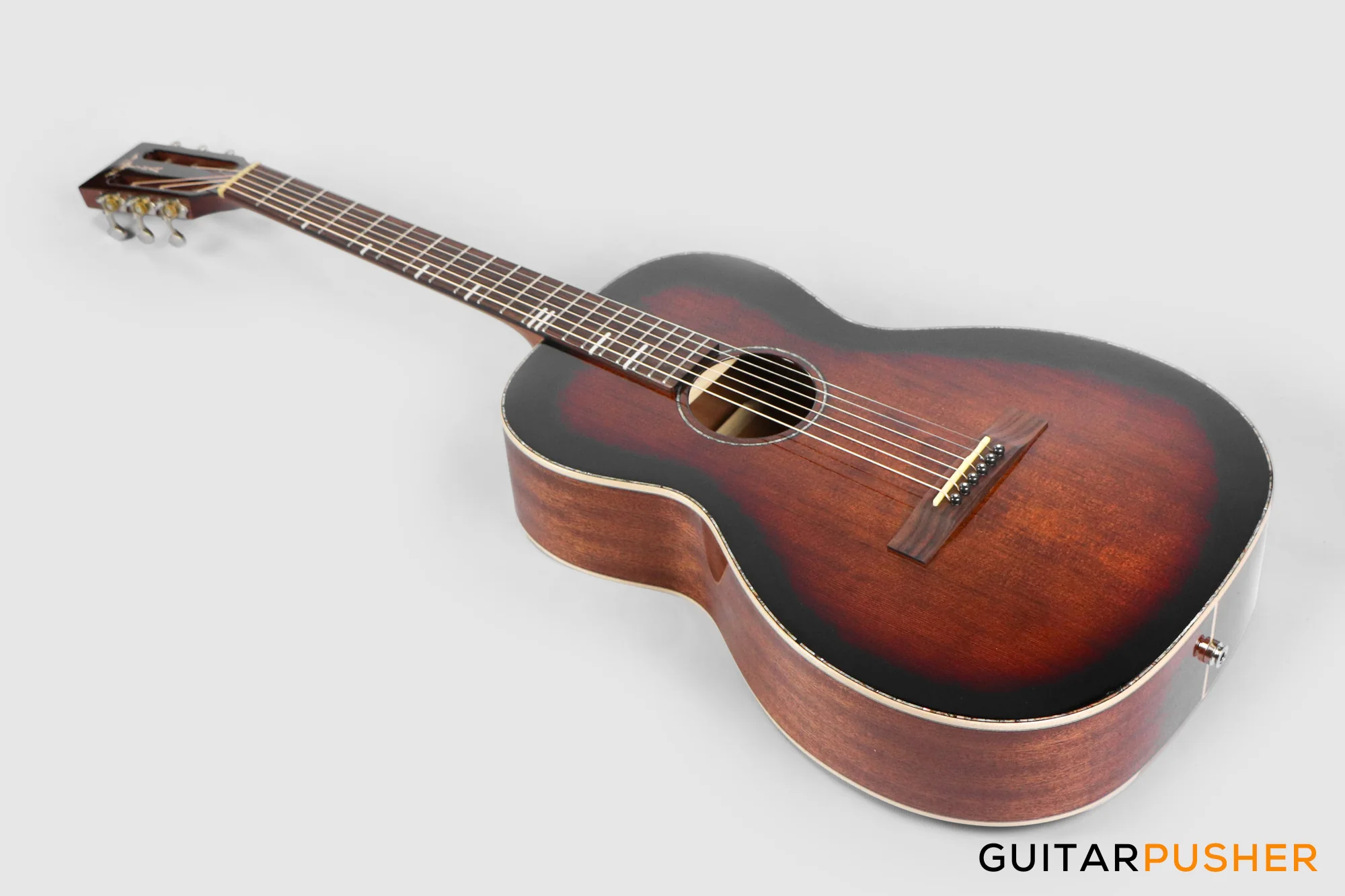 Tyma P-18E BRS Solid Top 00 Parlor Acoustic-Electric Guitar with T-200 MAX preamp - Image 11