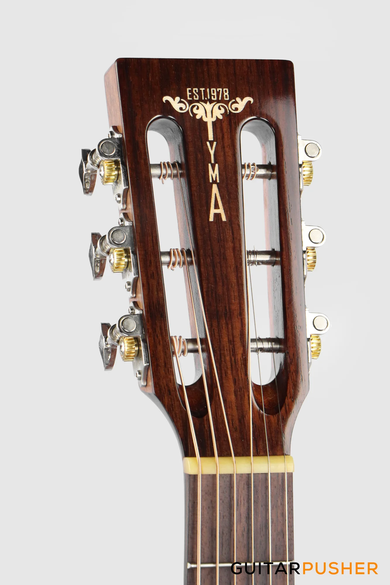 Tyma P-18E BRS Solid Top 00 Parlor Acoustic-Electric Guitar with T-200 MAX preamp - Image 5