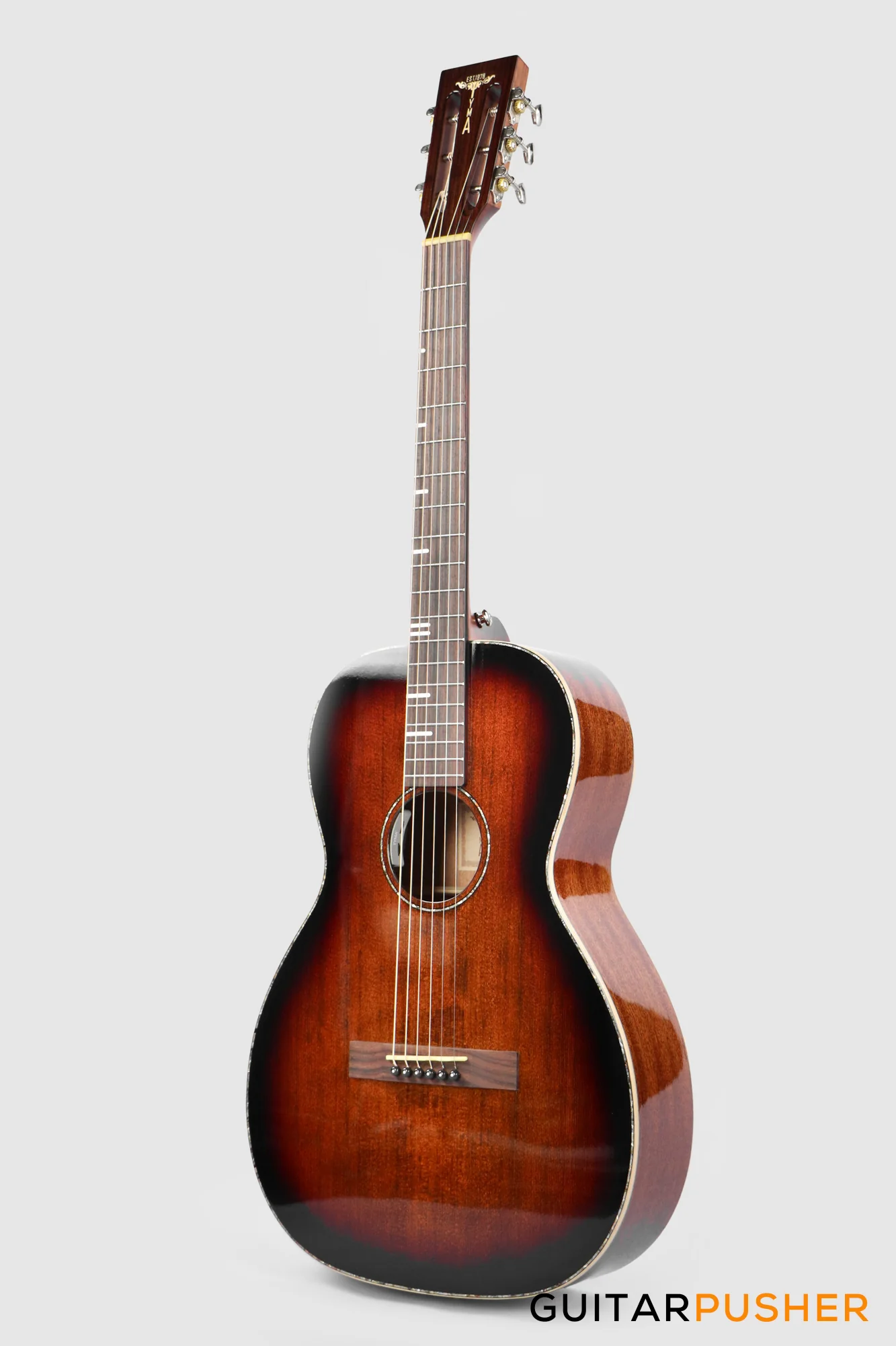 Tyma P-18E BRS Solid Top 00 Parlor Acoustic-Electric Guitar with T-200 MAX preamp - Image 7