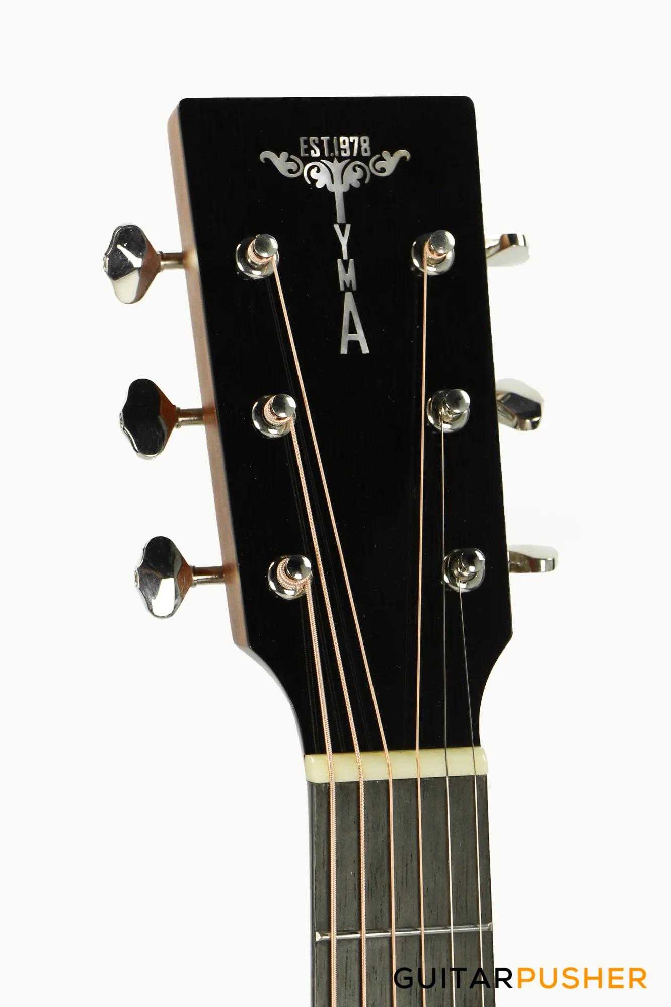 Tyma TD-10E Solid Sitka Spruce Top African Peach Core Dreadnought Acoustic-Electric Guitar with T-200 preamp - Image 6