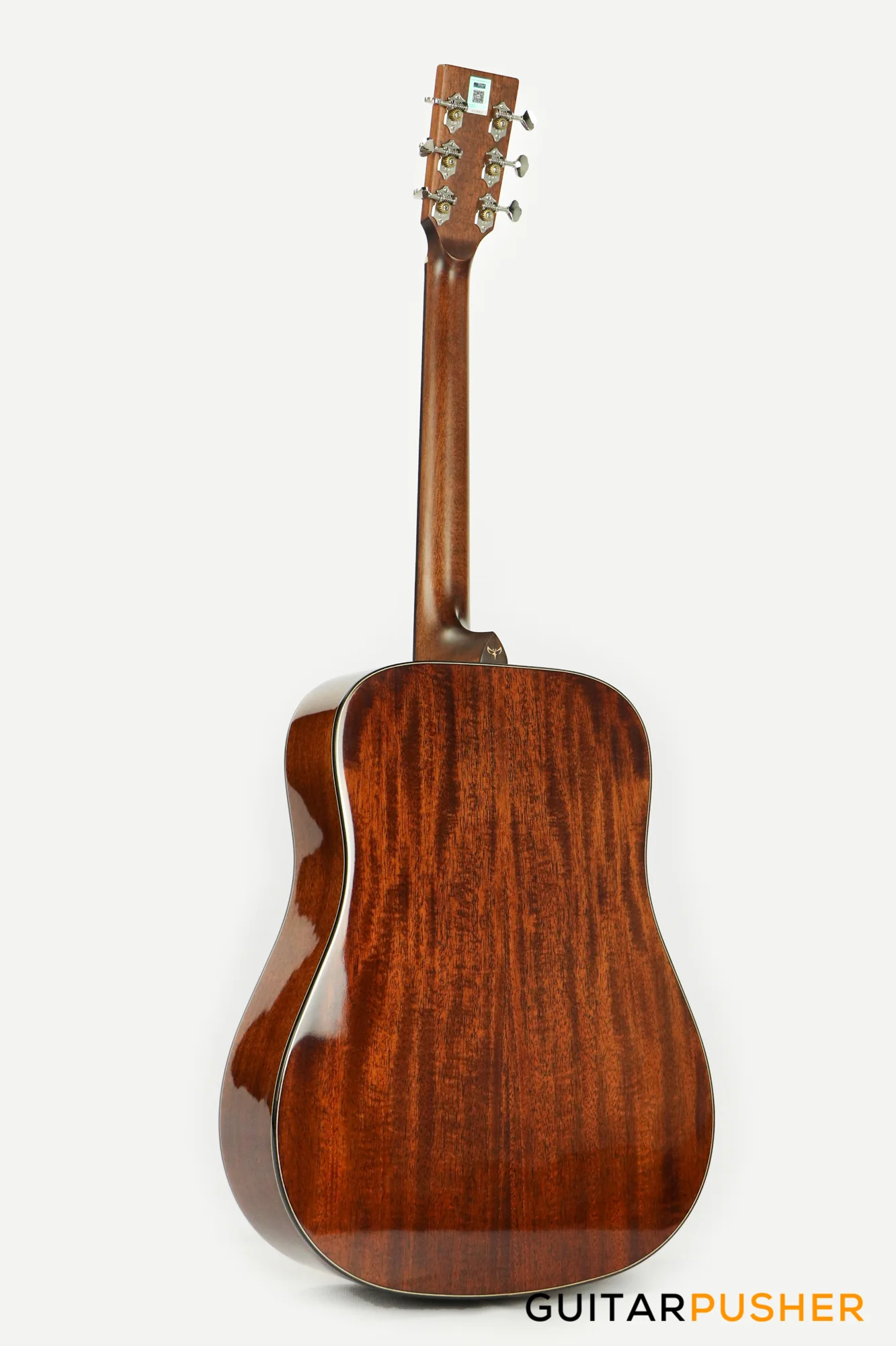 Tyma TD-10E Solid Sitka Spruce Top African Peach Core Dreadnought Acoustic-Electric Guitar with T-200 preamp - Image 7