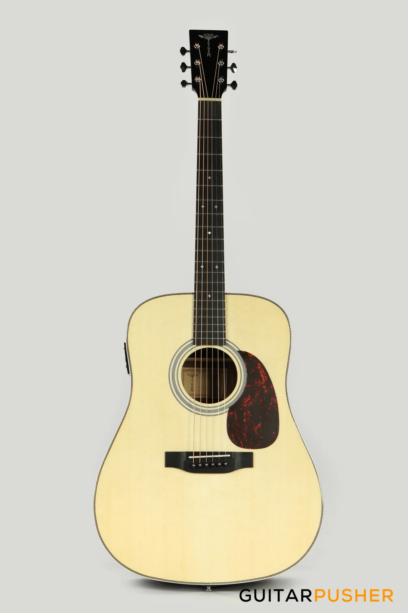 Tyma TD-12E Solid Sitka Spruce Top Rosewood Dreadnought Acoustic-Electric Guitar w/ Fishman INK-300 Pickup System - Image 2