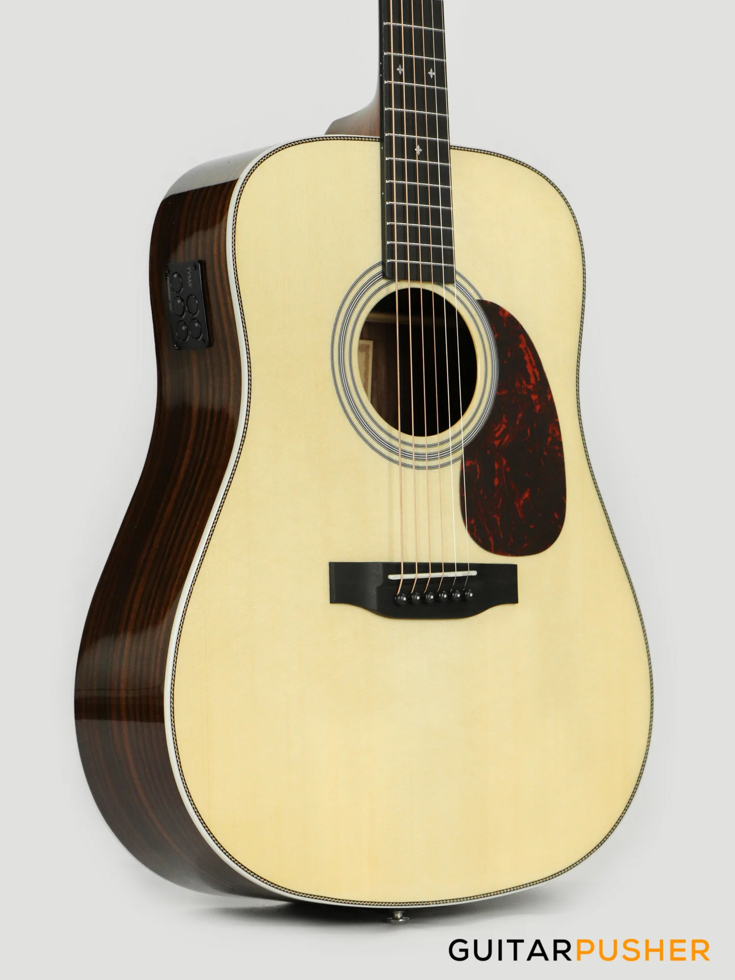Tyma TD-12E Solid Sitka Spruce Top Rosewood Dreadnought Acoustic-Electric Guitar w/ Fishman INK-300 Pickup System - Image 4