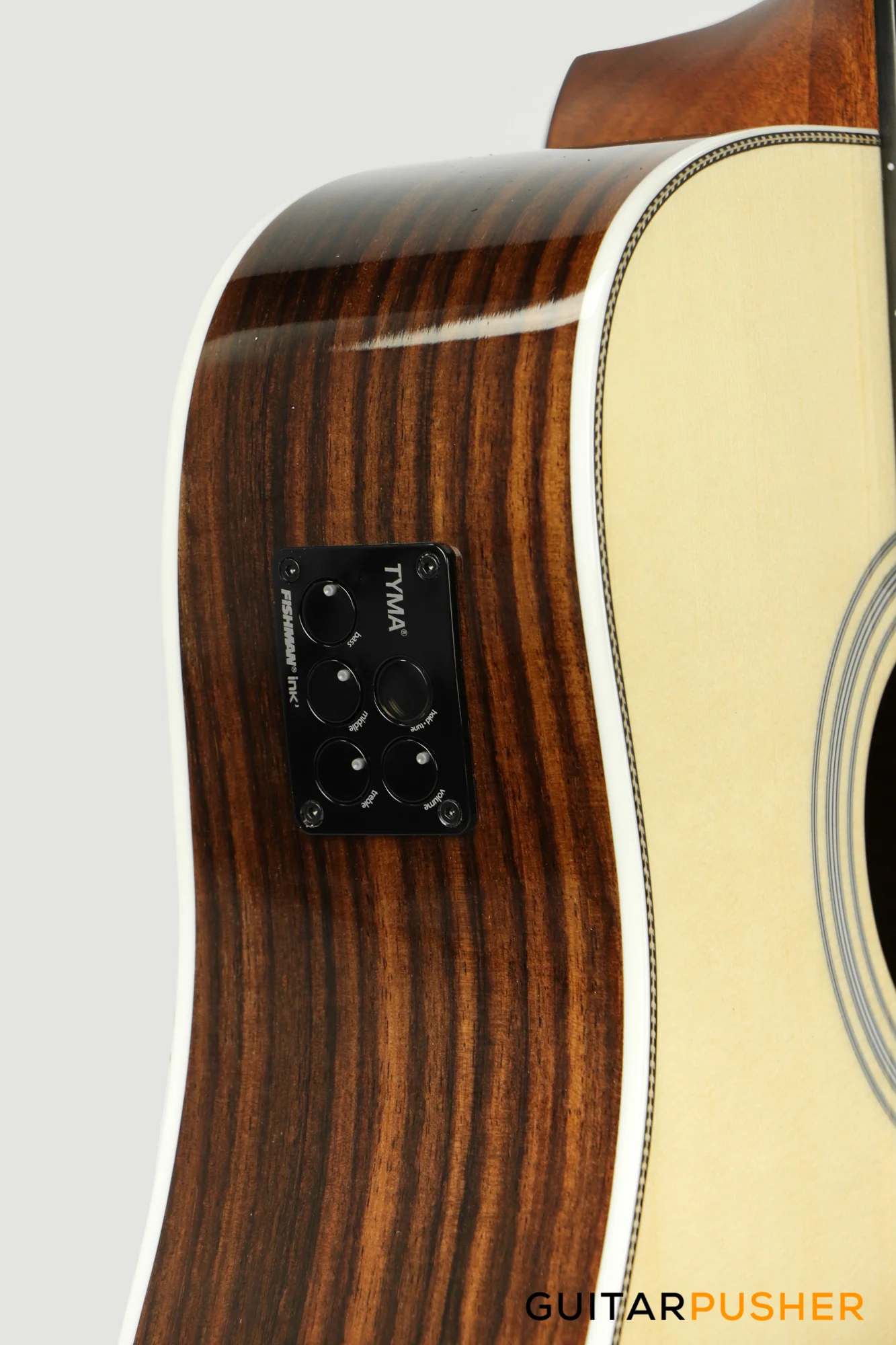Tyma TD-12E Solid Sitka Spruce Top Rosewood Dreadnought Acoustic-Electric Guitar w/ Fishman INK-300 Pickup System - Image 5