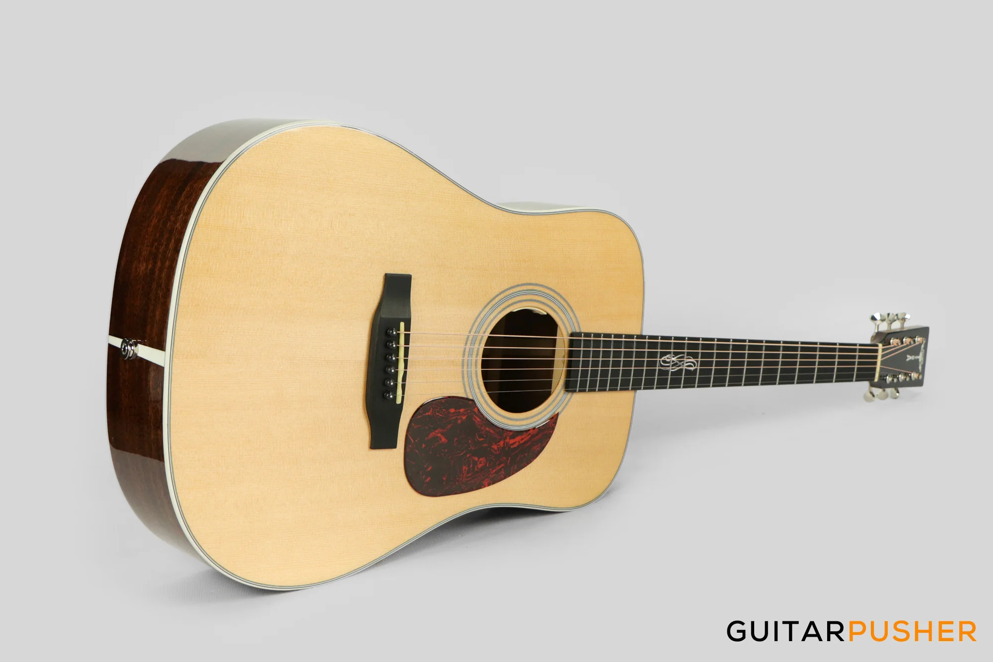 Tyma TD-15E All-Solid Sitka Spruce Top Dreadnought Acoustic-Electric Guitar - Image 4