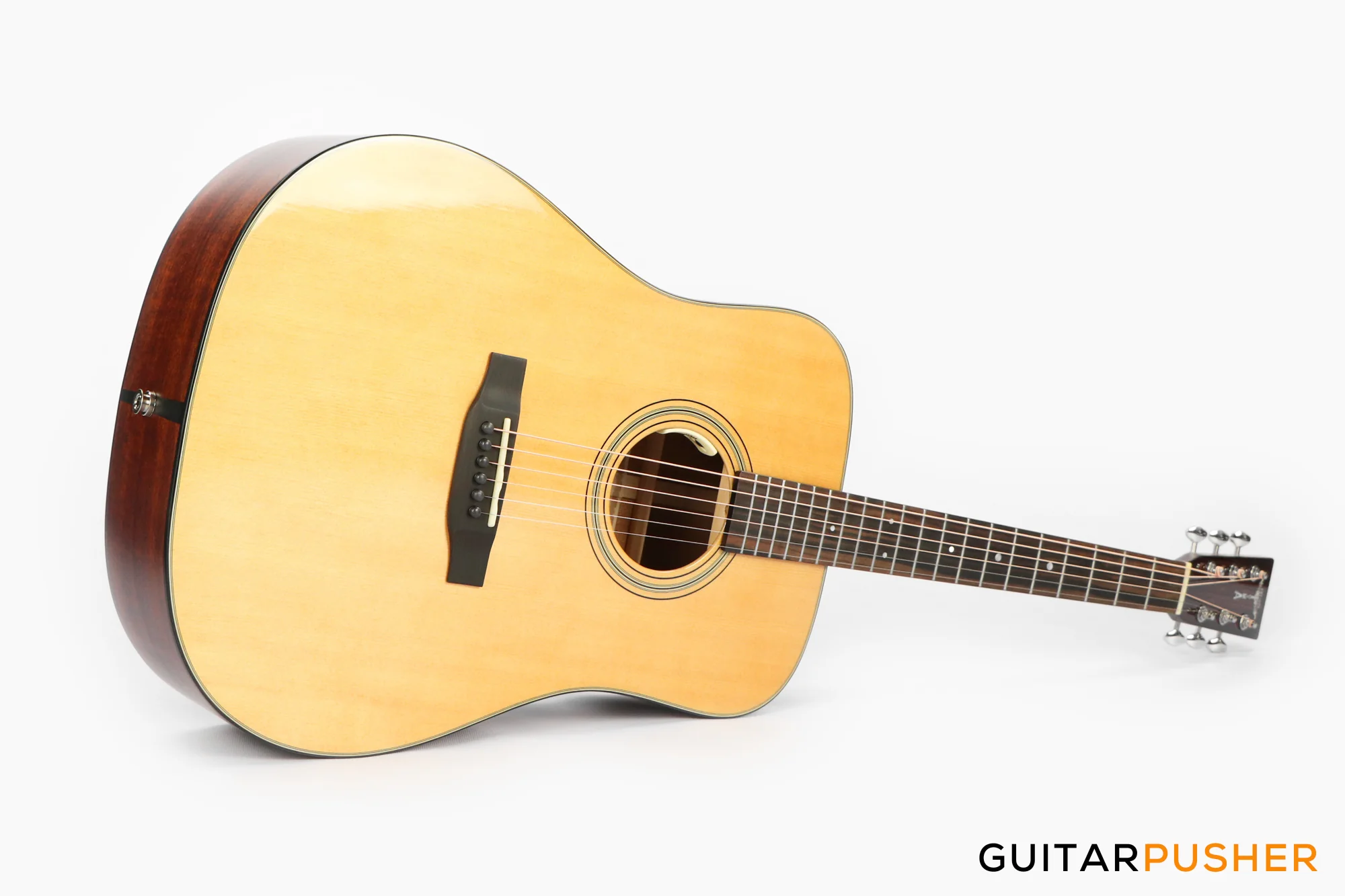 Tyma TD-18E All-Solid Wood Sitka Spruce Top Mahogany Dreadnought Acoustic-Electric Guitar w/ Fishman Matrix Infinity Blend Pickup System & Case - Image 12