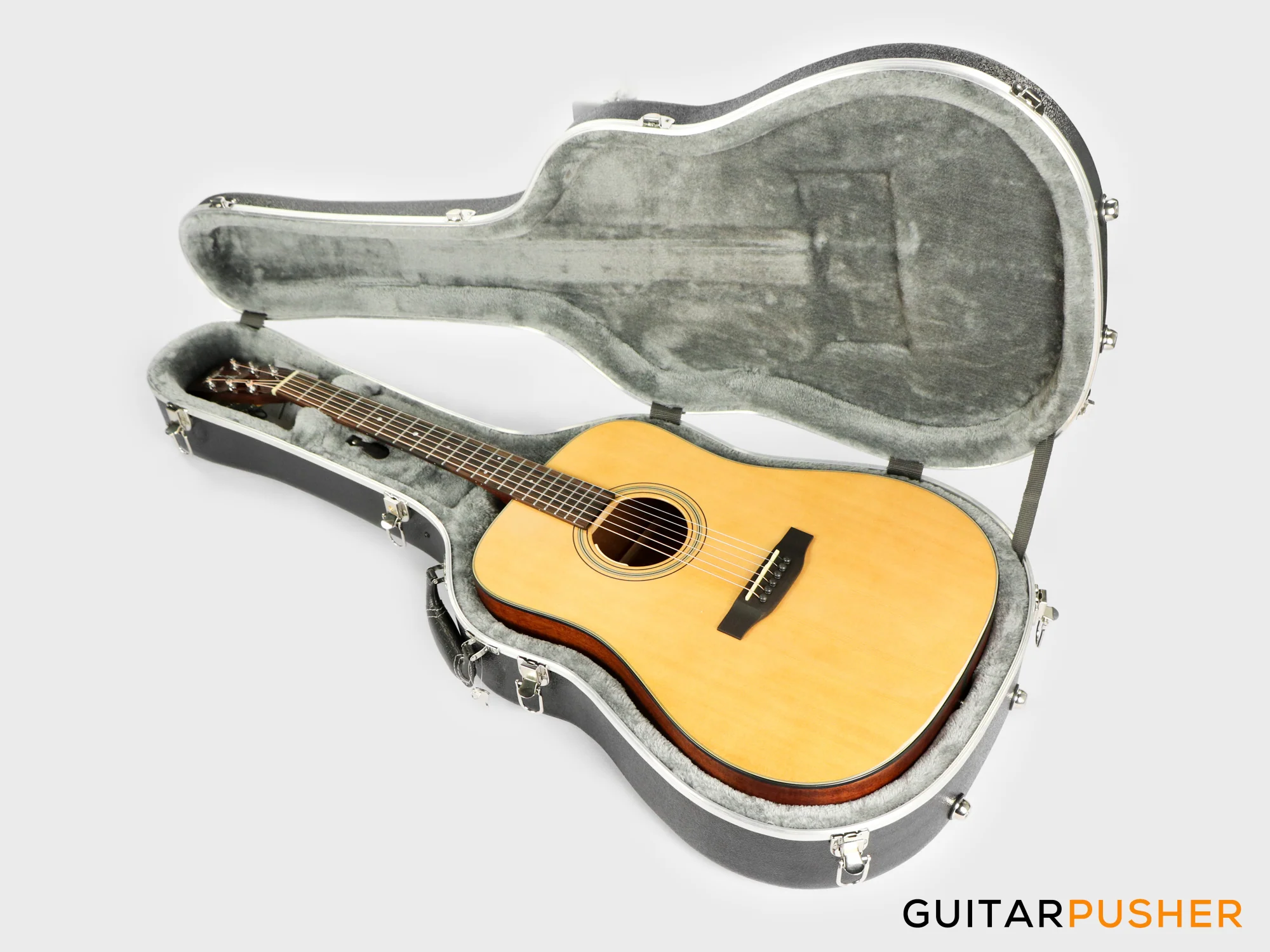 Tyma TD-18E All-Solid Wood Sitka Spruce Top Mahogany Dreadnought Acoustic-Electric Guitar w/ Fishman Matrix Infinity Blend Pickup System & Case - Image 18