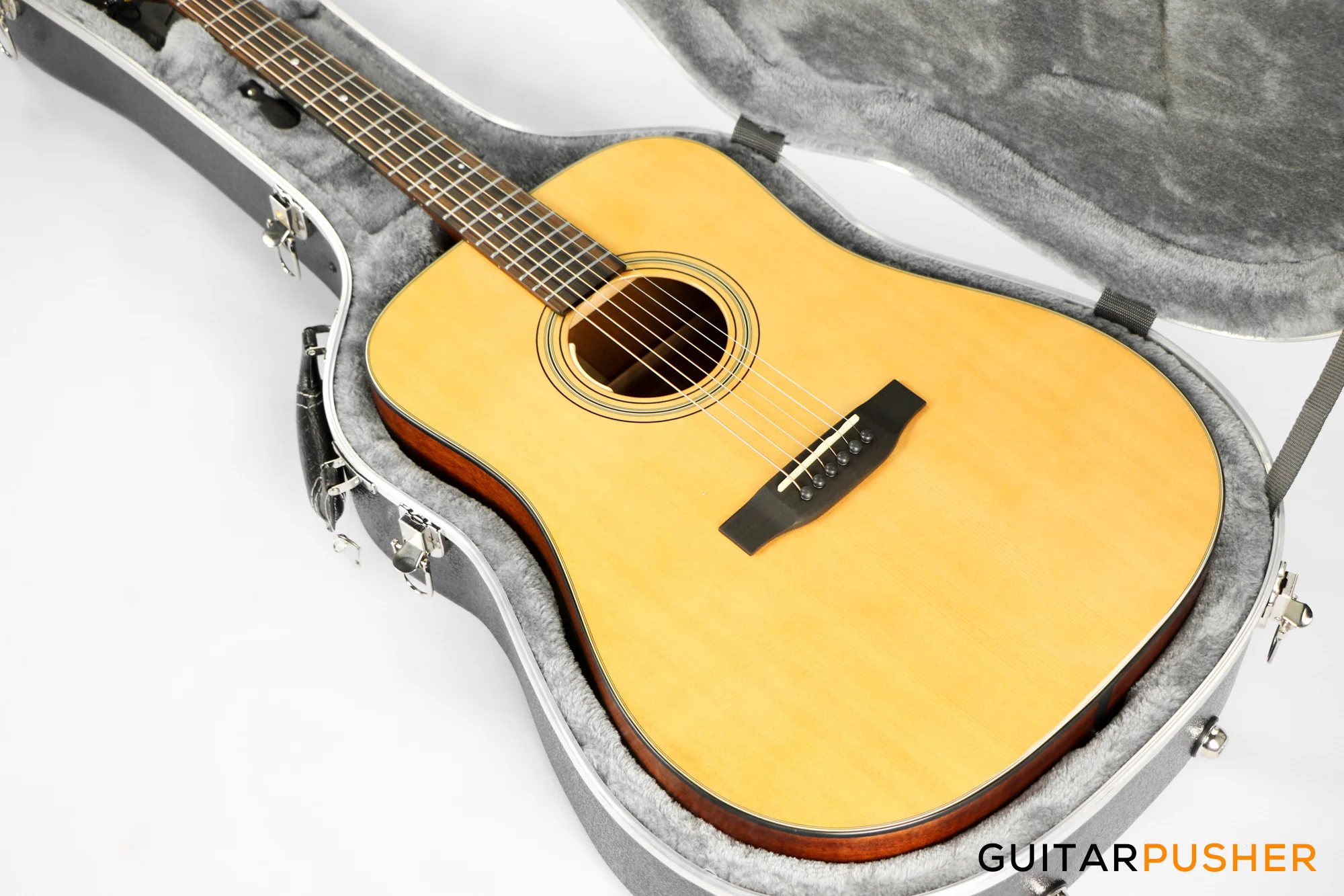 Tyma TD-18E All-Solid Wood Sitka Spruce Top Mahogany Dreadnought Acoustic-Electric Guitar w/ Fishman Matrix Infinity Blend Pickup System & Case - Image 19